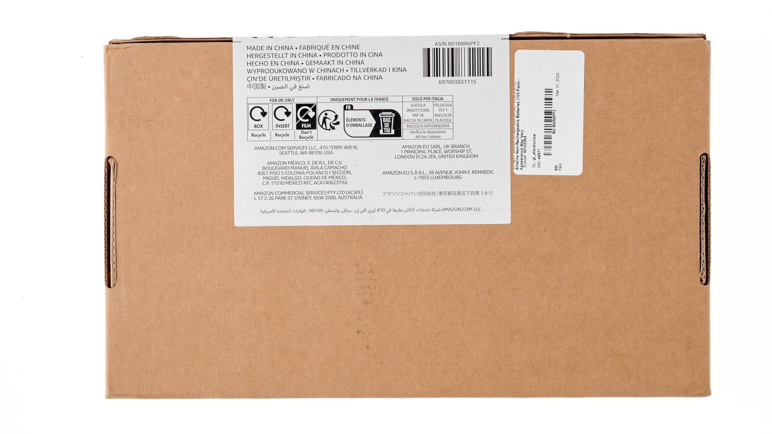 Amazon Basics 100-Pack AA Alkaline High-Performance Batteries, 1.5 Volt, 10-Year Shelf Life - Image 7