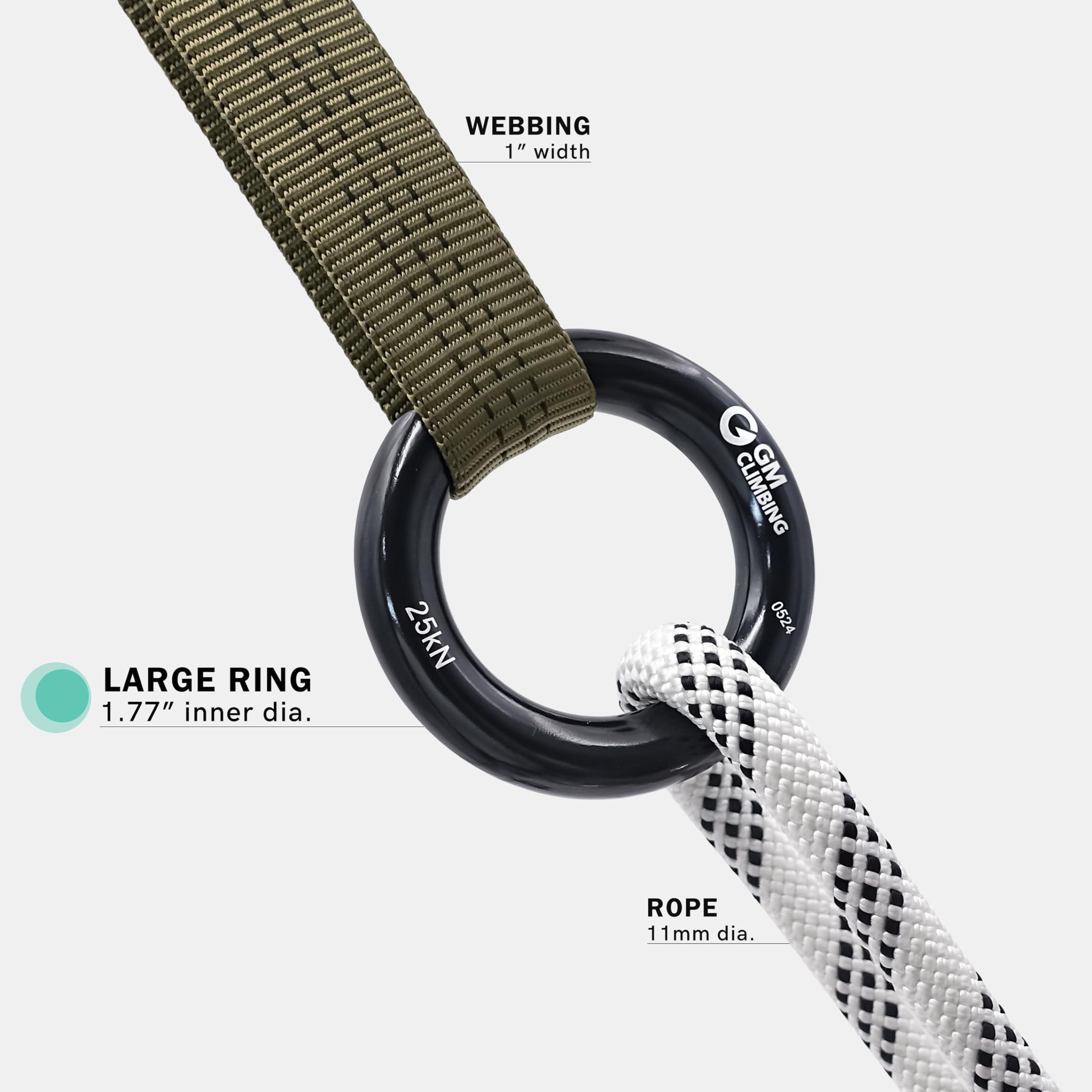 GM CLIMBING Rappel Ring 25kN for Rock Climbing Arborist Rescue Slackline Hammock - Image 4