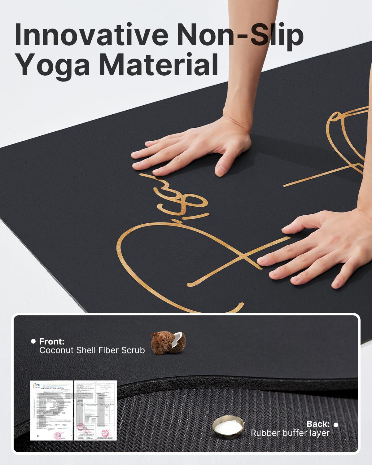 YOTTOY City Landmark Yoga Mat,72"x26"x6mm Hot Yoga Mat with coconut Anti-Tear Design and Friendly Natural Rubber Yoga Mat with Strap and Bag - Image 2