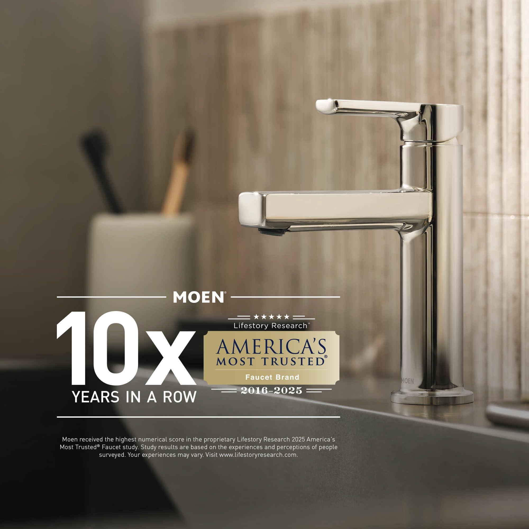 Moen Gibson Brushed Nickel Two-Handle High Arc Widespread Bathroom Sink Faucet for 3-Hole Setups with Valve Included, TV6142BN - Image 7