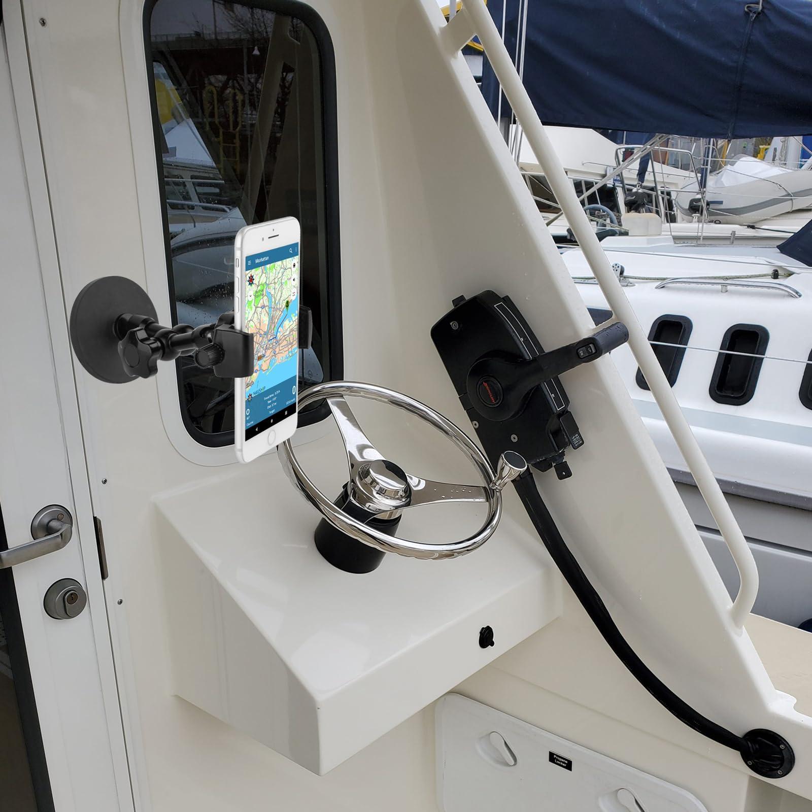 Mippko Magnetic Phone Holder,Heavy Duty Phone Mount for Truck/Tractor/Forklift/Boat/Motor Vehicles,Fit 3.5~7.5" iPhone/Nexus/Smartphone,360°Adjustable Arm 3.46" Magnetic Base - Image 4