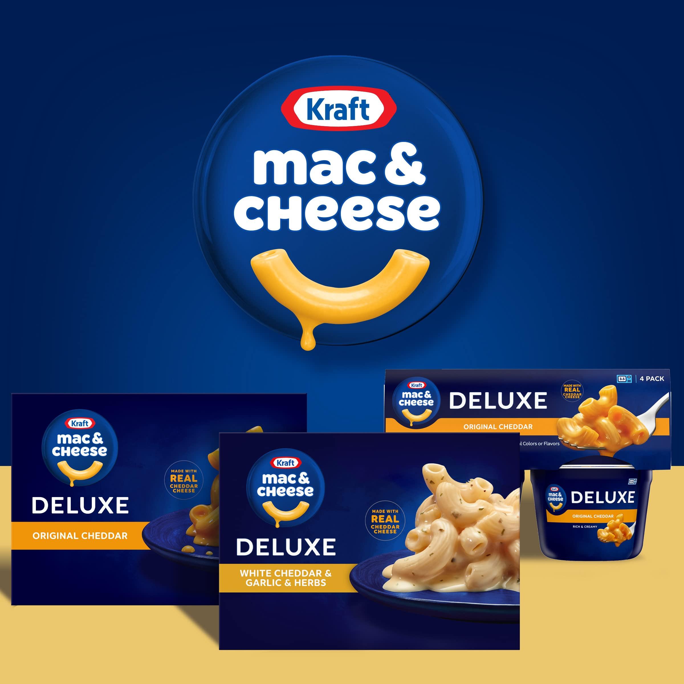 Kraft Deluxe White Cheddar & Garlic & Herbs Mac & Cheese Macaroni and Cheese Dinner, 11.9 oz Box - Image 10