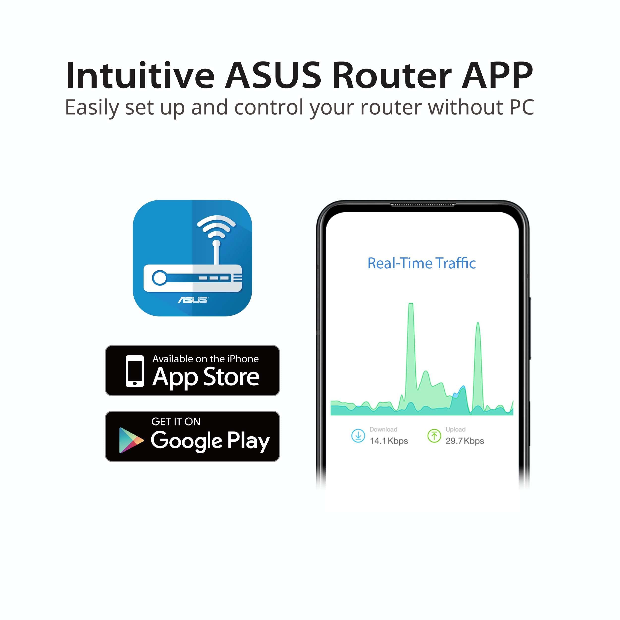 ASUS AX3000 WiFi 6 Router (RT-AX57) - Dual Band Gigabit Wireless Internet Router, Gaming & Streaming, AiMesh Compatible, Included Lifetime Internet Security, Parental Control, MU-MIMO, OFDMA - Image 6