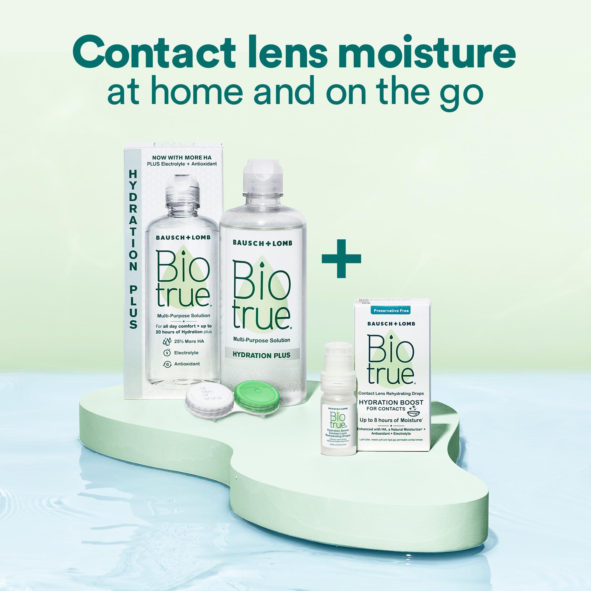 Biotrue Contact Lens Solution, Multi-Purpose Solution for Soft Contact Lenses, Lens Case Included, 10 FL OZ - Image 7