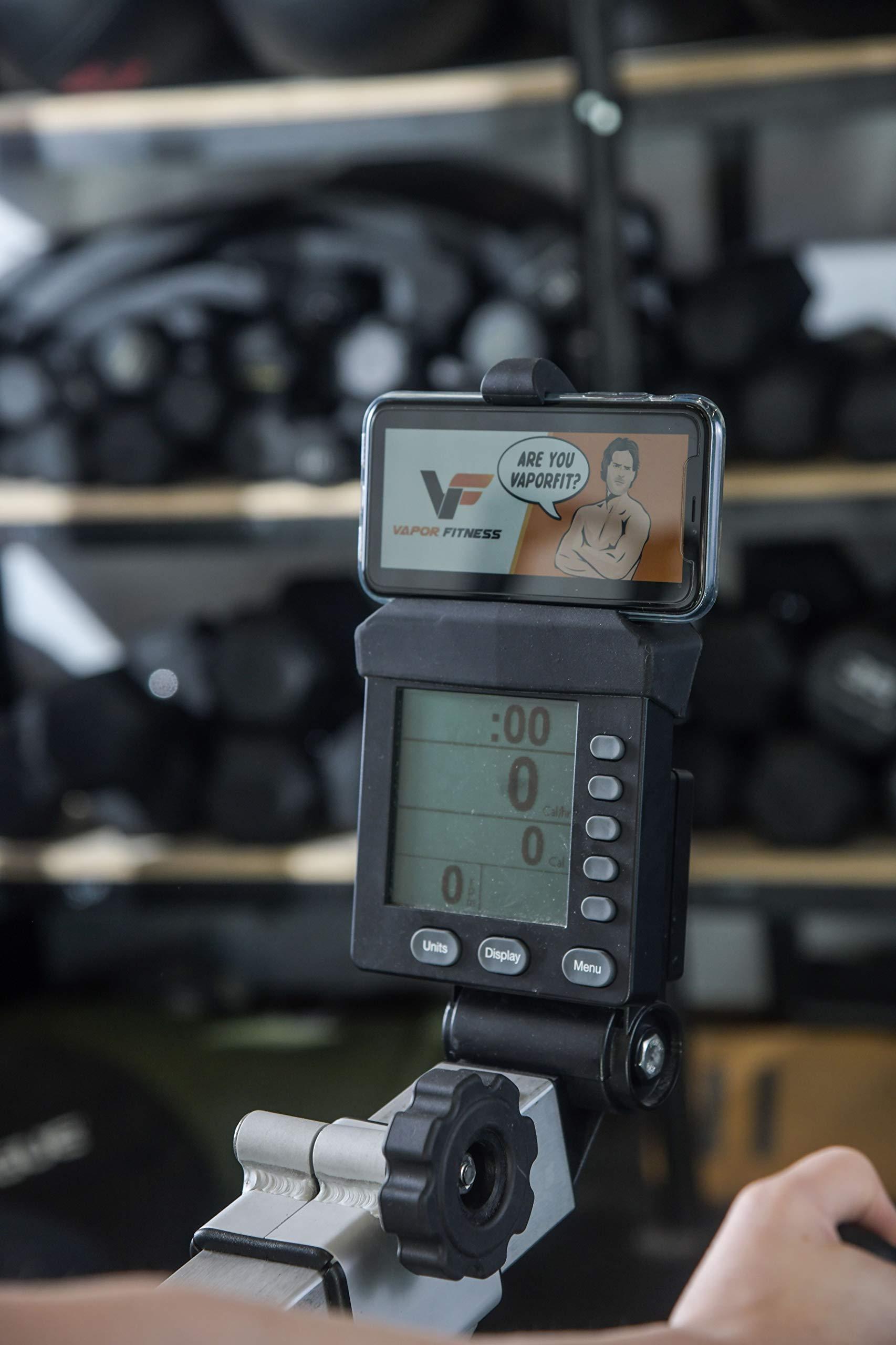 Vapor Fitness Phone Holder Made for PM5 Monitors of Concept 2 Rower, SkiErg and BikeErg - Silicone Smartphone Cradle Compatible with Concept 2 Rowing Machine. Ideal Rower Accessories - Image 9