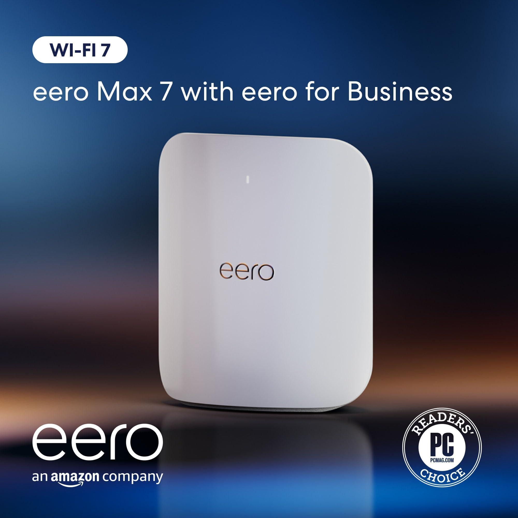 Amazon eero Max 7 mesh wifi system with 1 month free eero for Business (auto-renews annually) - Supports internet plans up to 10 Gbps, Coverage up to 7,500 sq. ft., Connect 750+ devices, 3-pack - Image 6