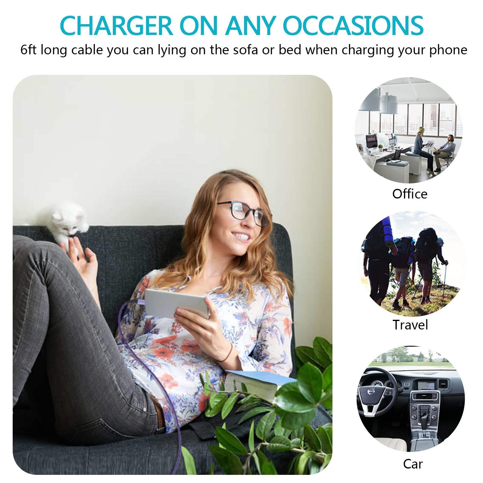 C Charger Cable Fast Charging Phone Android Power Cord 4 Compatible for Samsung Galaxy S24+ S23 Ultra S22 Plus Note 21/20 Ultra, S21+/S20 Plus/S21 S20 FE/S10 Plus/S9 A11/A21/A51/A71 Google 5 4A XL 7 - Image 6
