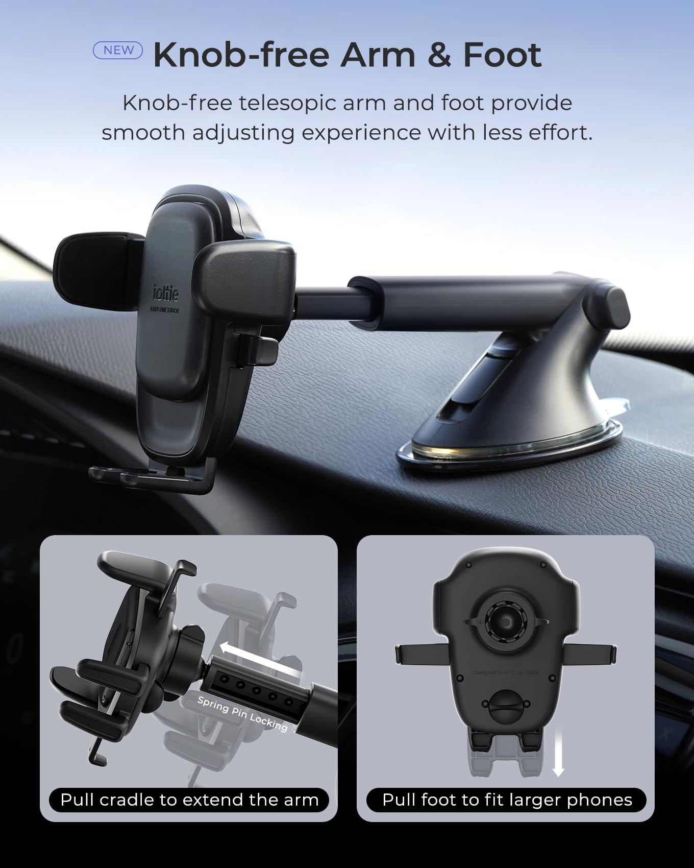 iOttie Easy One Touch Advanced Universal Car Mount Dashboard & Windshield Suction Cup Phone Holder for iPhone Samsung, Google, All Smartphones - Image 5
