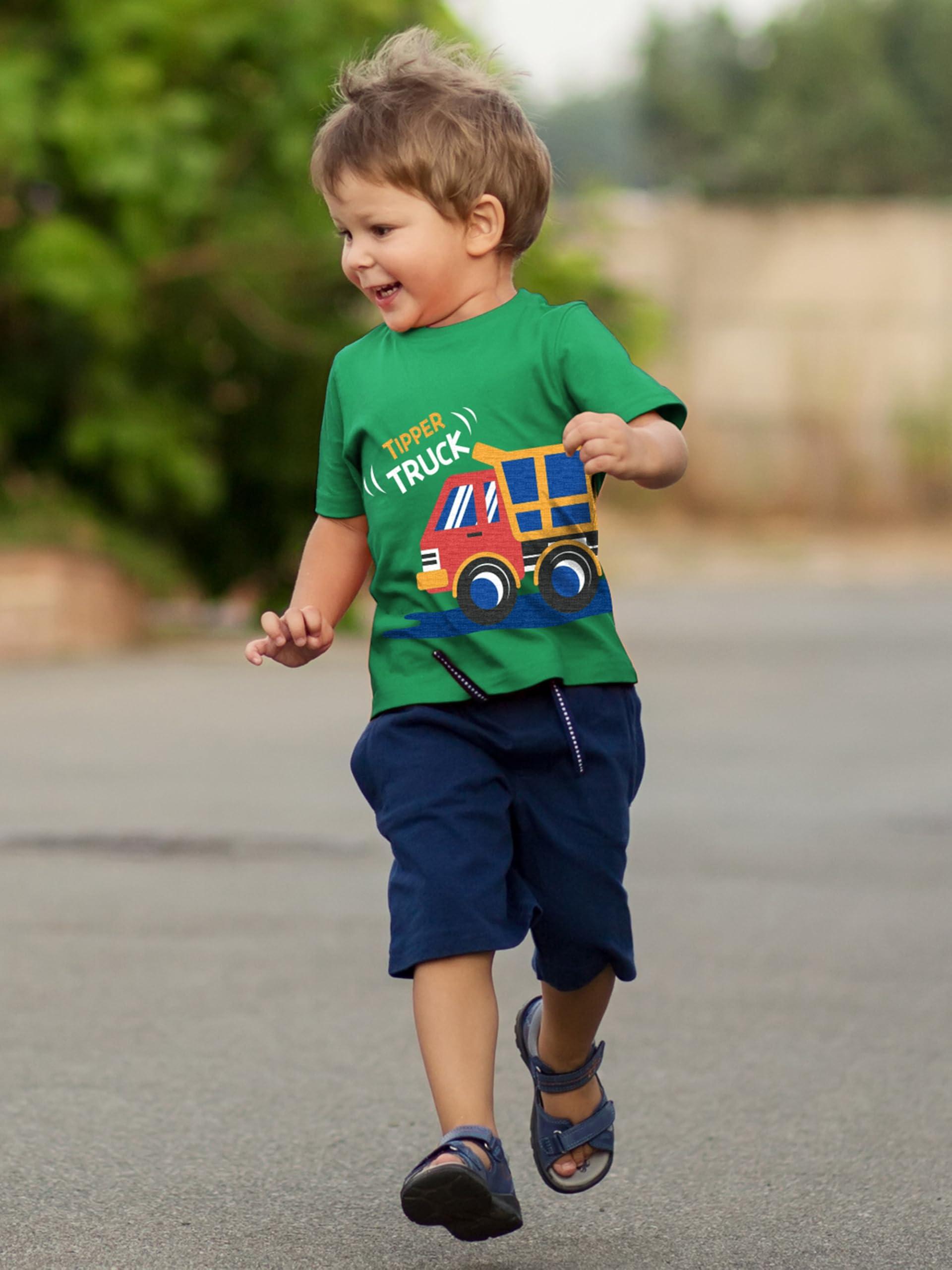 QWE Toddler Boys Short Sleeve Shirts 4-Pack Cotton Summer T-Shirts Cartoon Graphic Tops Tees 18 Months to 5T - Image 5
