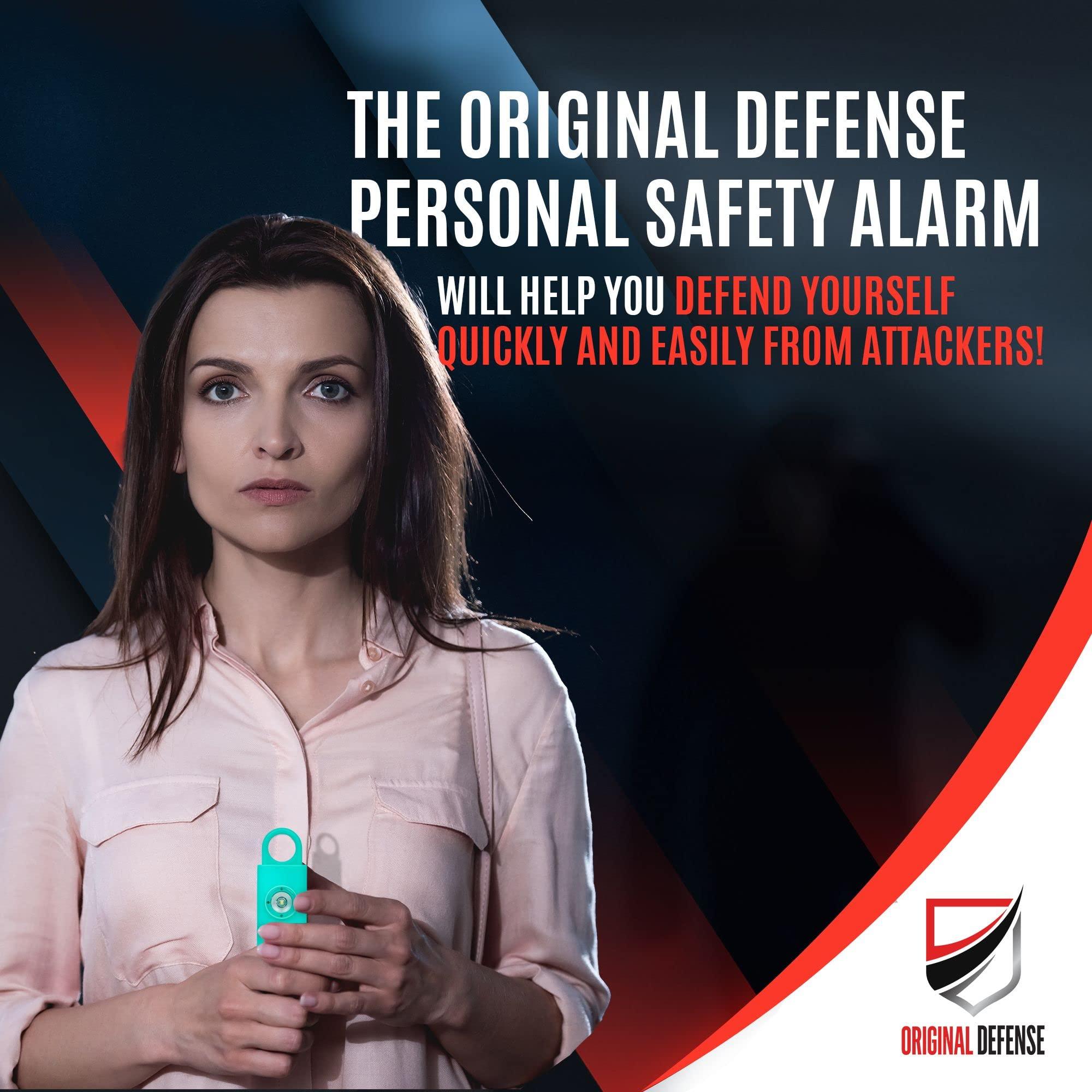 Original Defense® Siren Self-Defense Alarm (Mint) - 130 dB Keychain Alarm with LED Strobe Light for Women, Children, and Elderly - Police Recommended - Image 4