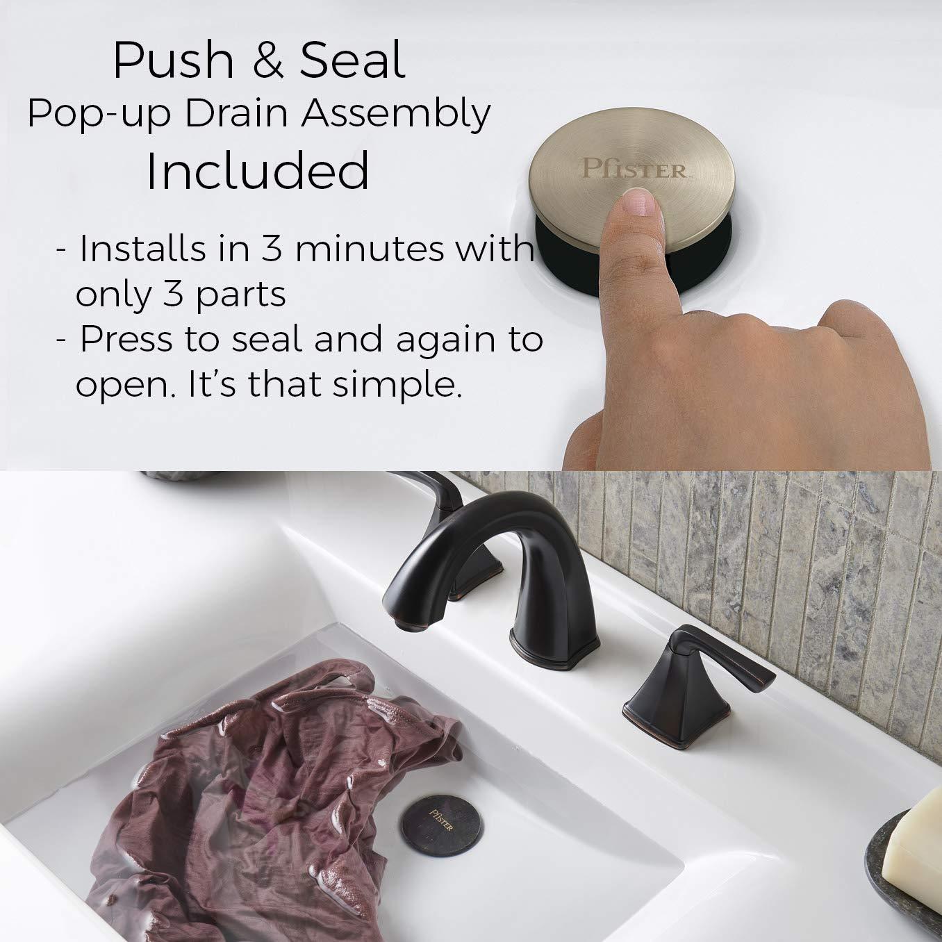 Pfister Pasadena Bathroom Sink Faucet, 8-Inch Widespread, 2-Handle, 3-Hole, Brushed Nickel Finish, LF049PDKK - Image 9
