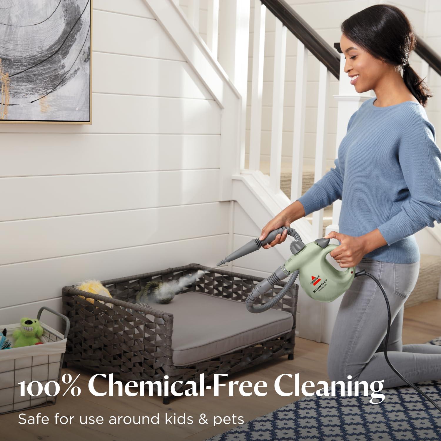 BISSELL® Steam Shot™ OmniReach handheld portable steam cleaner for tile, grout, windows, bathrooms, kitchens, fabric steaming tool, includes 10 tools - Image 4