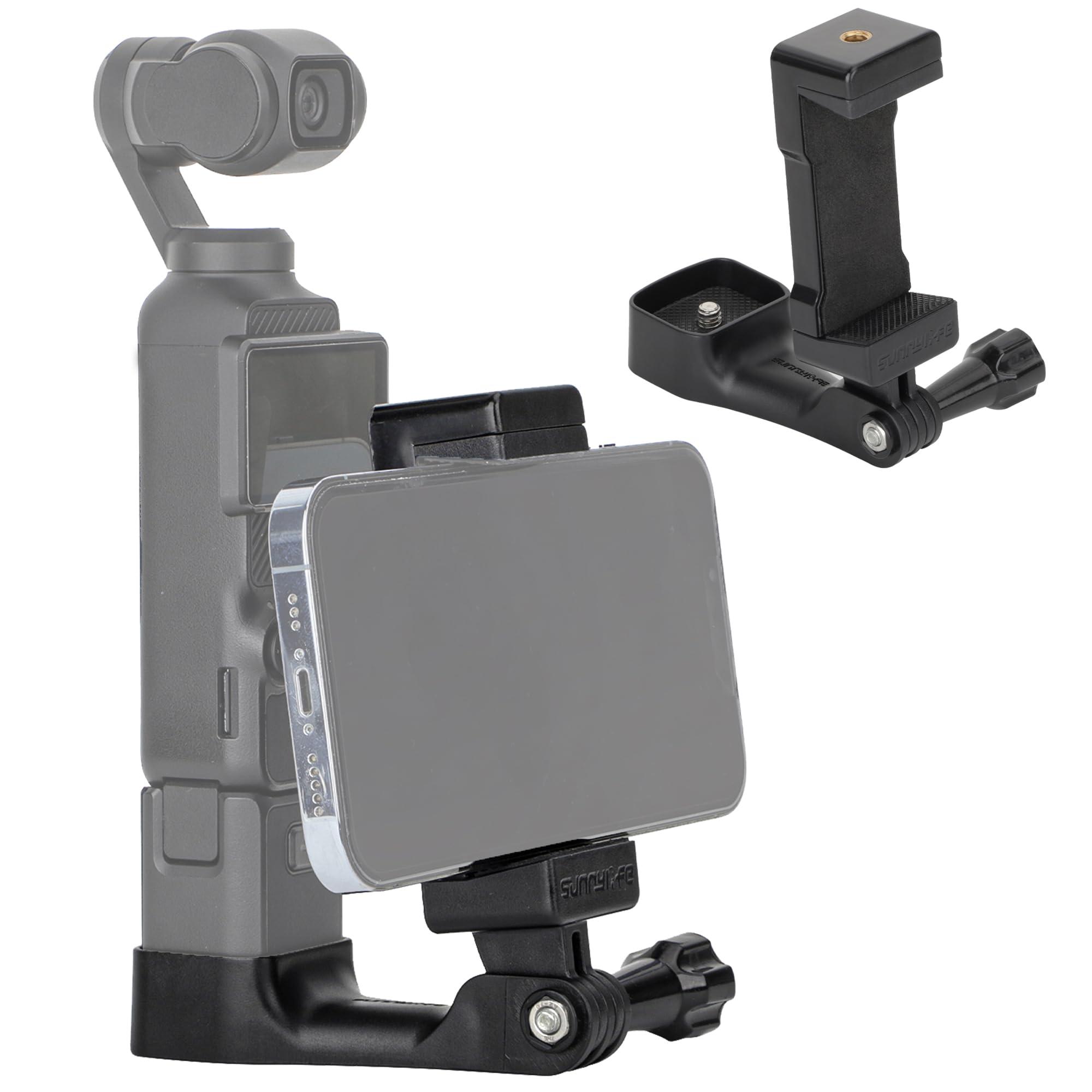 WOENJO DJI Pocket 3 Phone Holder Set Expansion Accessories with 1/4" Thread Hole Compatible with DJI Osmo Pocket 3 and Smartphone, Used with Tripod and Extension Rod