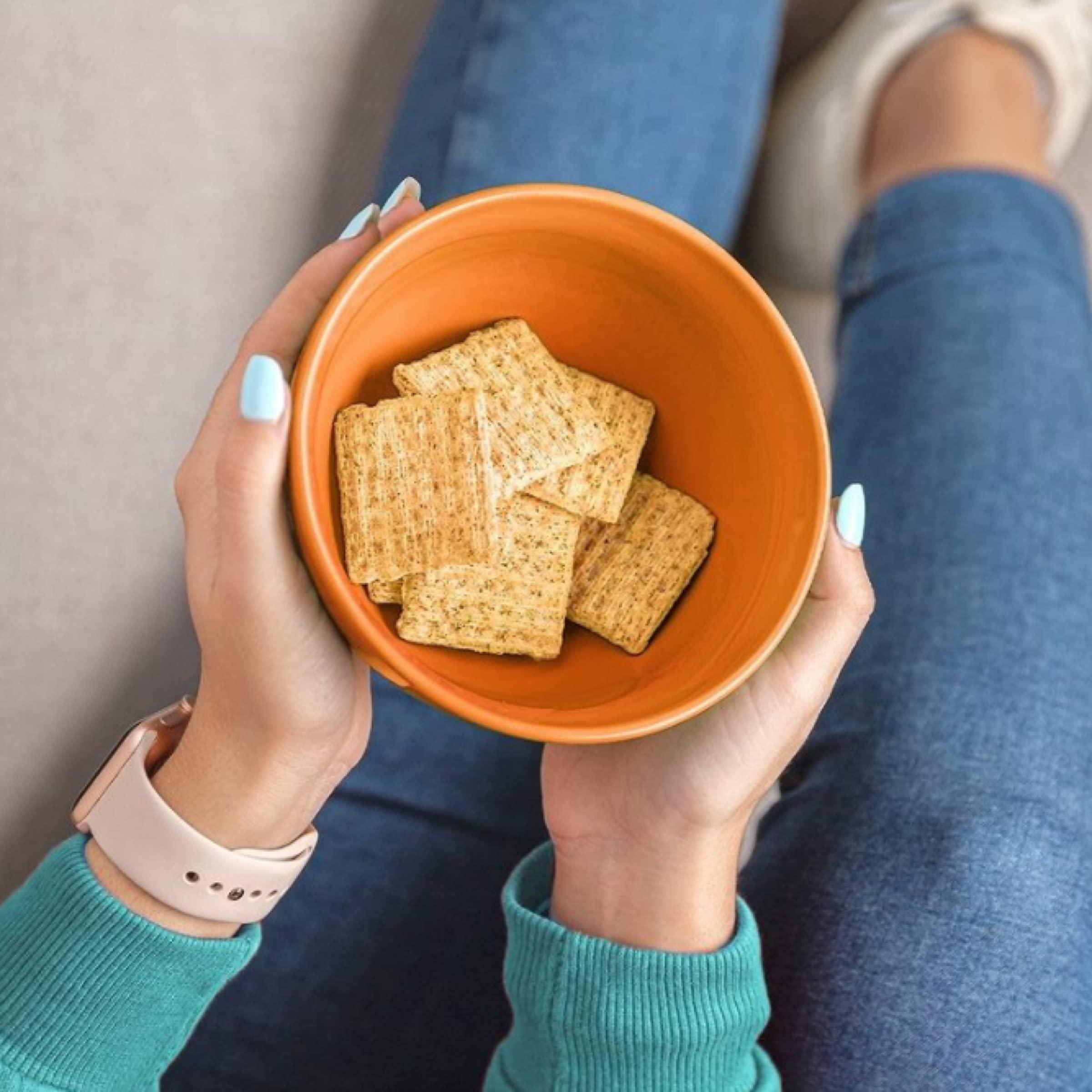 Triscuit Original Whole Grain Wheat Crackers, Vegan Crackers, Healthy Snacks, Lunch Snacks, Family Size, 12.5 oz - Image 8