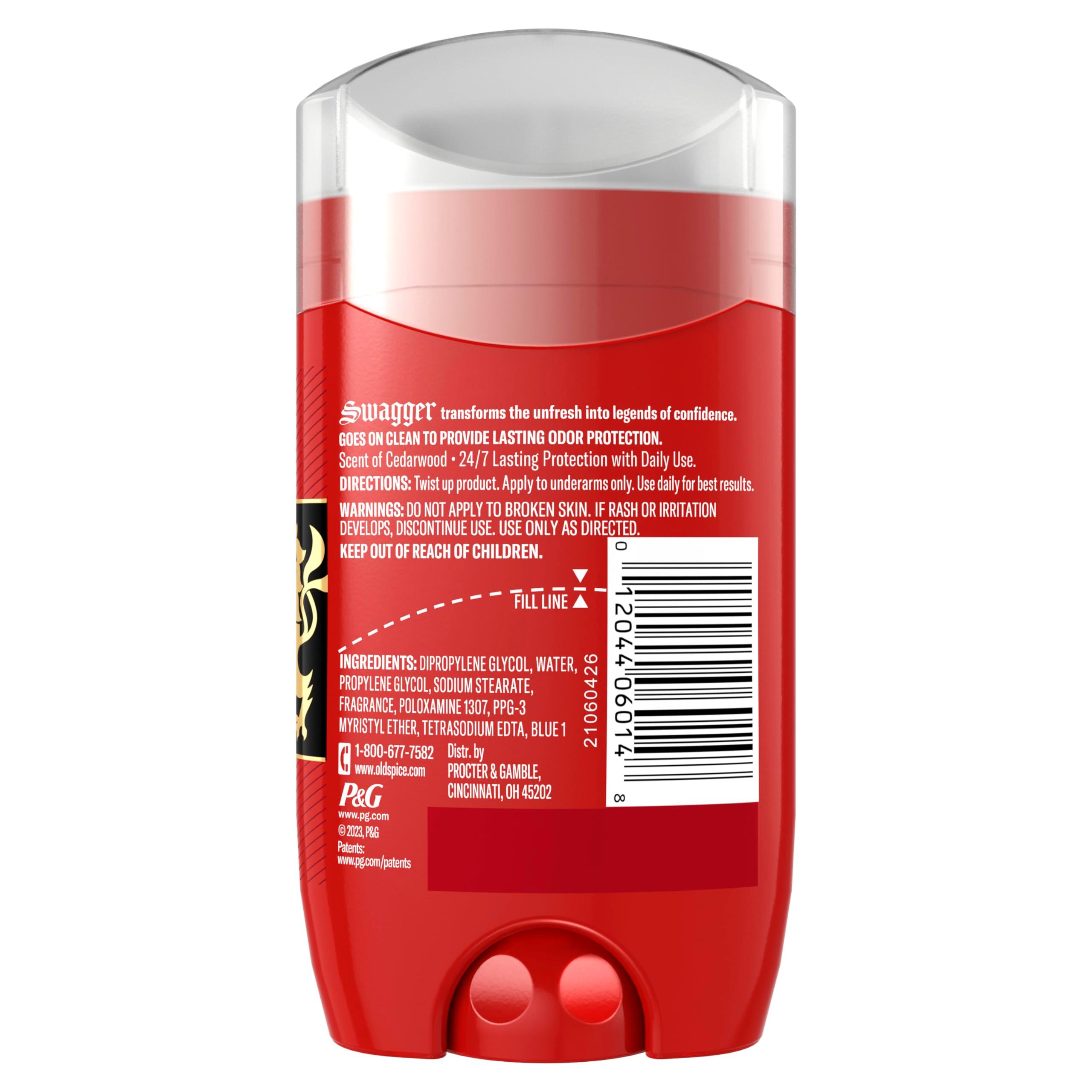 Old Spice Aluminum Free Deodorant for Men, 24/7 Odor Protection, 24/7 Freshness & Lasting Scent, Swagger with Cedarwood Scent, 3.8 oz (Pack of 3) - Image 11