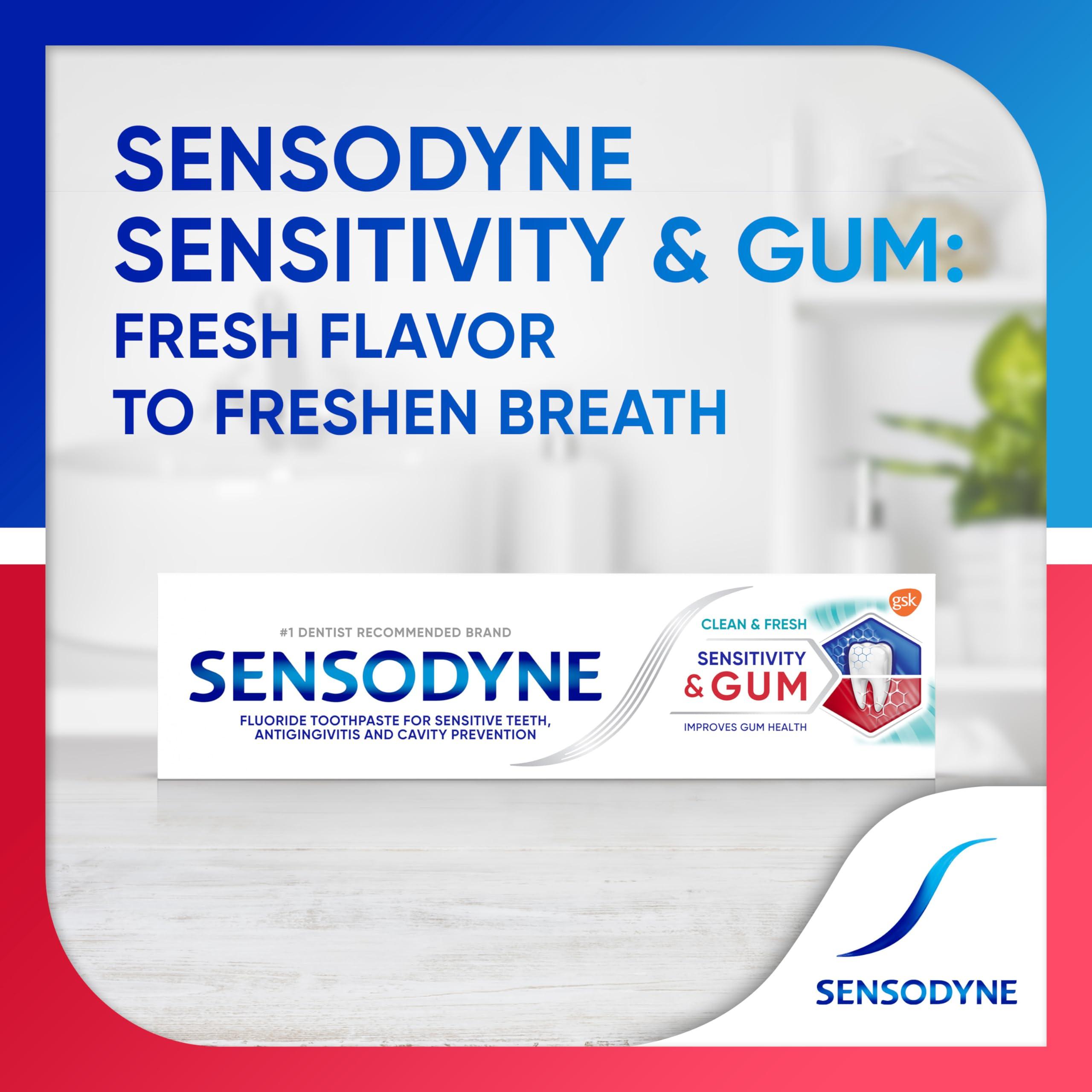 Sensodyne Sensitivity & Gum Sensitive Toothpaste for Gingivitis, Sensitive Teeth Treatment, Clean & Fresh - 3.4 oz (pack of 4) - Image 6