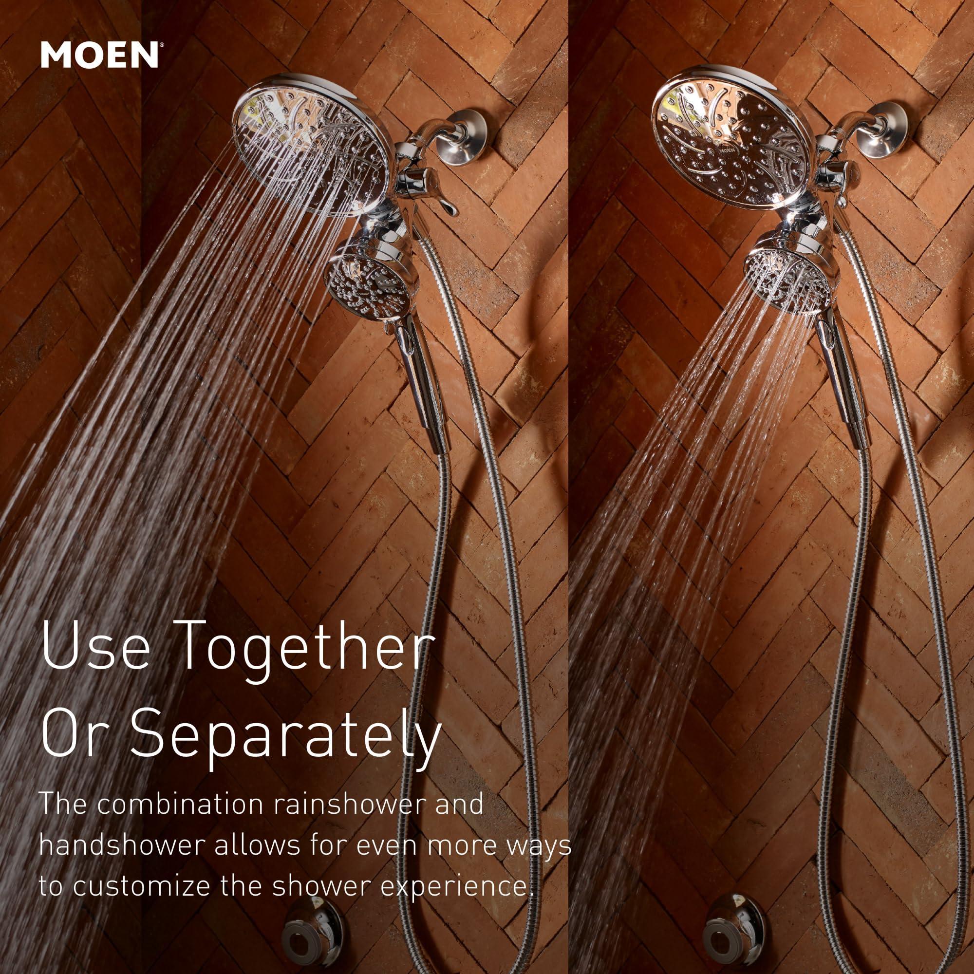 Moen Engage Chrome Magnetix 2-in-1 Combo Rain Showerhead with Detachable Handheld Shower Spray, Featuring Magnetic Docking System, 26009 - Image 5