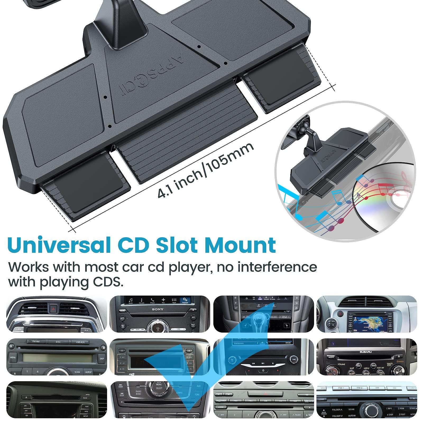 APPS2Car Magnetic CD Phone Holder for Car, Anti Shake Magnet CD Slot Phone Mount, Car Truck Accessories, Compatible with iPhone, Samsung & All Cellphones, for Smartphone Mobile - Image 5