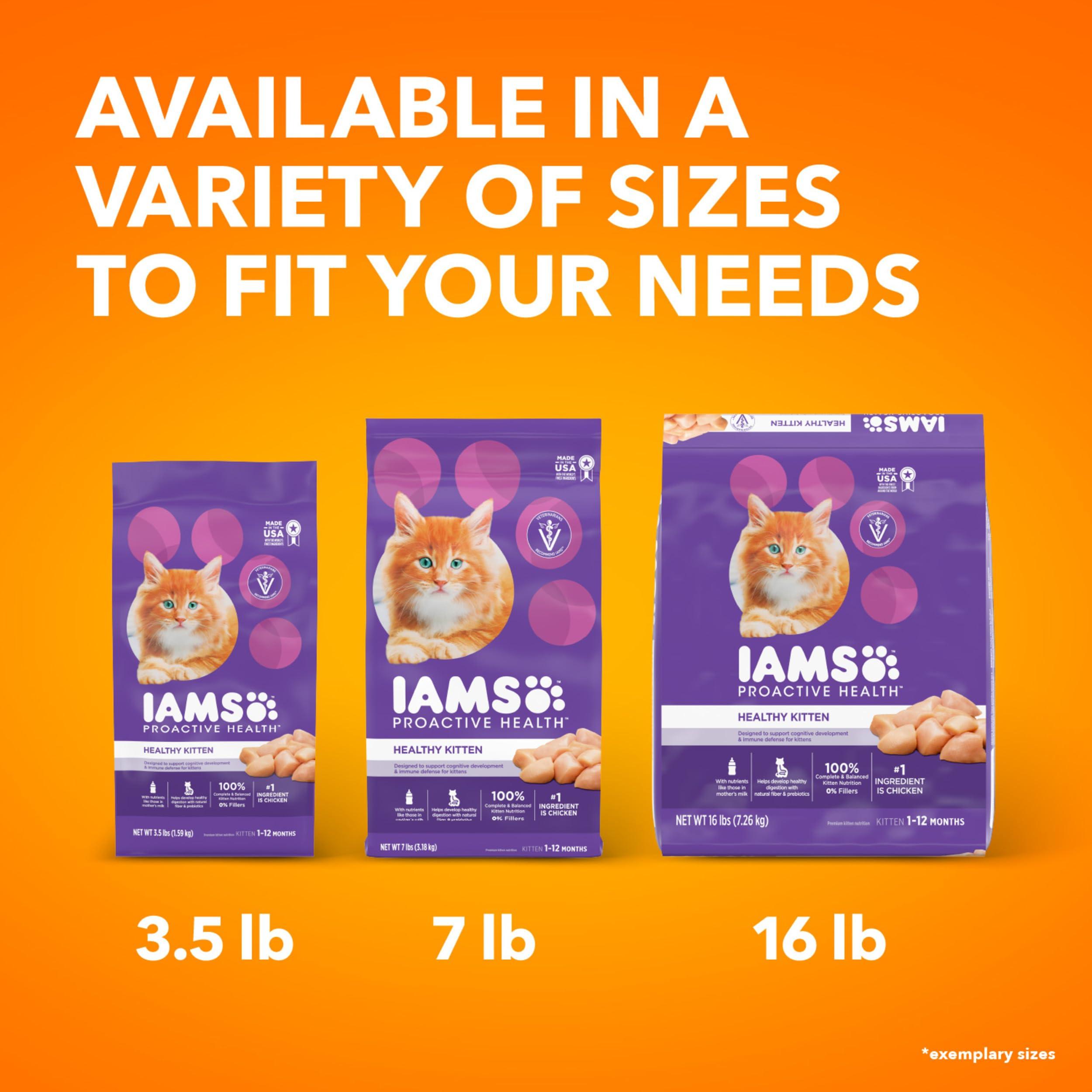 IAMS Proactive Health Healthy Kitten Dry Cat Food with Chicken, 7 lb. Bag - Image 12