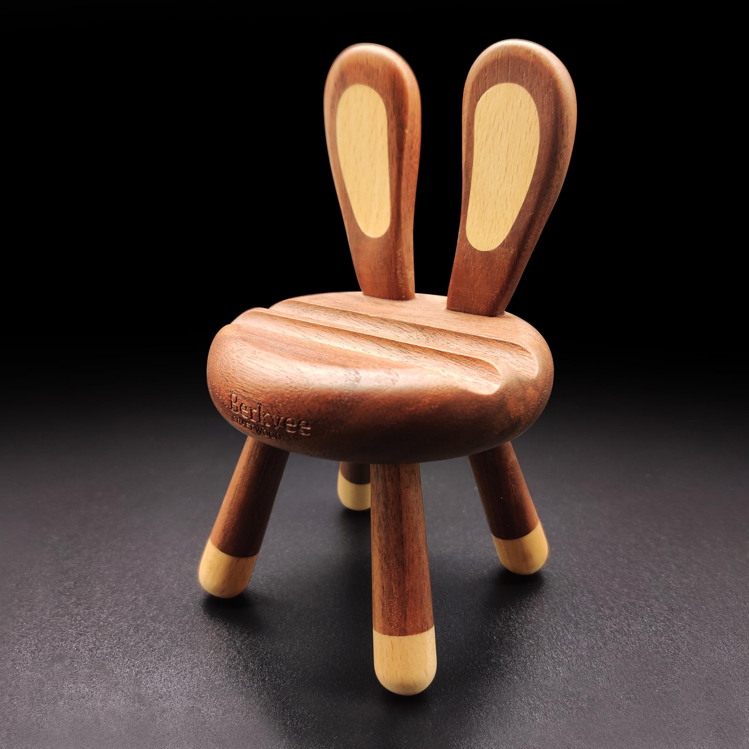 Berkvee Phone Stand, Wood Artistic Bunny Design Phone Holder, Desk Accessories, Smart Phone Dock Fits All Mobile Phone/Tablet - Image 5