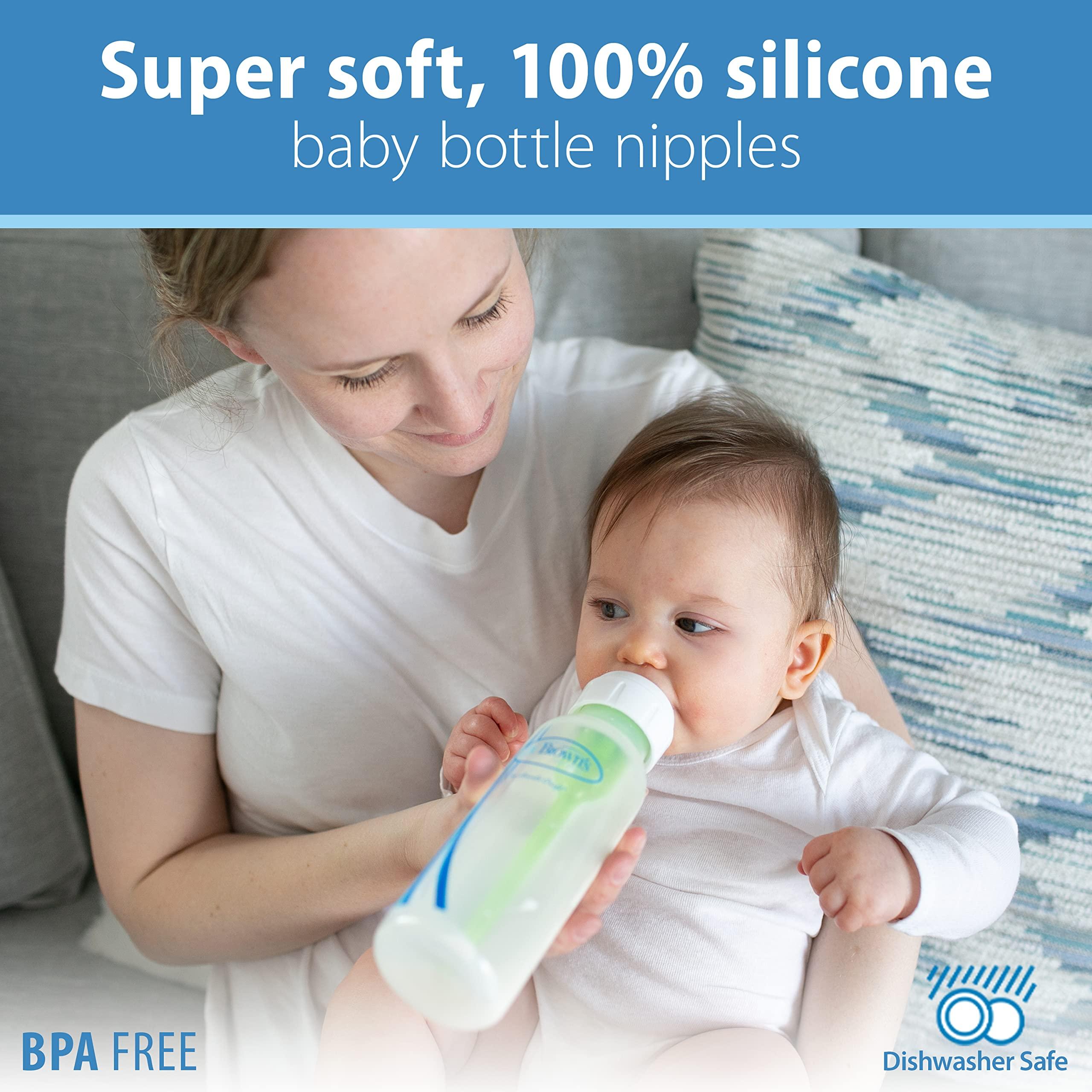 Dr. Brown's Natural Flow Anti-Colic Options+ Special Edition Pink Baby Bottle Gift Set with Soft Sippy Spout Transition Cup, Flexees Teether, Bottle Cleaning Brush and Travel Caps - Image 6