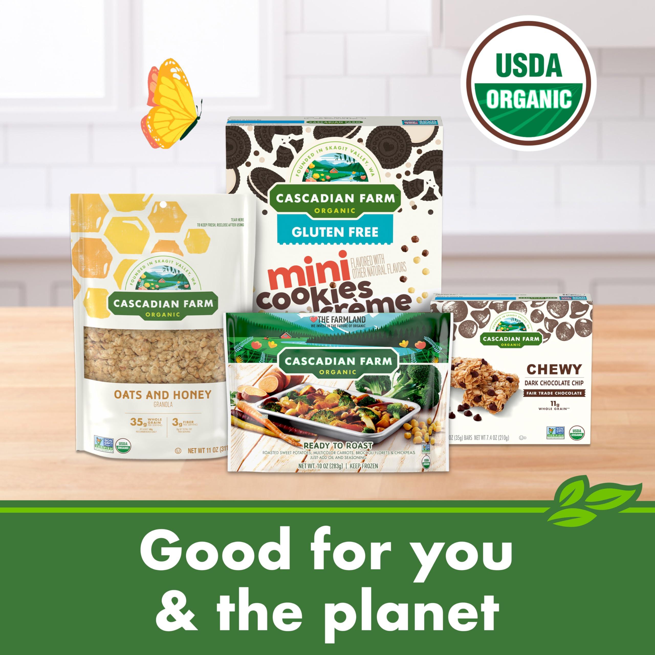 Cascadian Farm Organic Mini Cookies ‘n’ Creme Breakfast Cereal, Made With Whole Grain, Non-GMO, 10.7 oz - Image 9