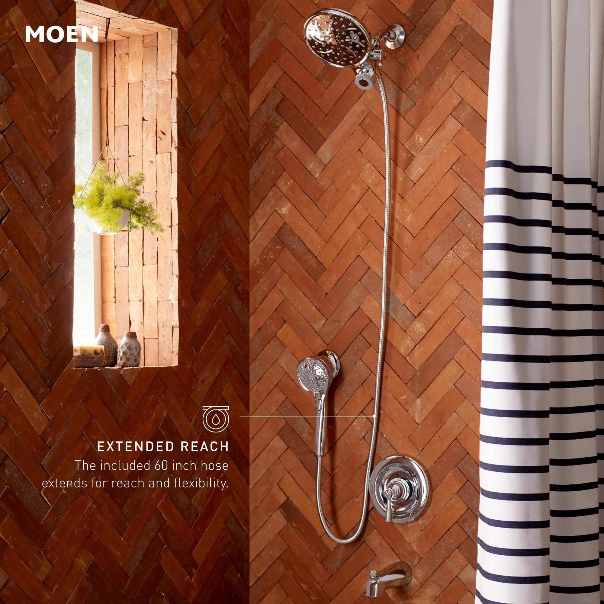 Moen Engage Chrome Magnetix 2-in-1 Combo Rain Showerhead with Detachable Handheld Shower Spray, Featuring Magnetic Docking System, 26009 - Image 3