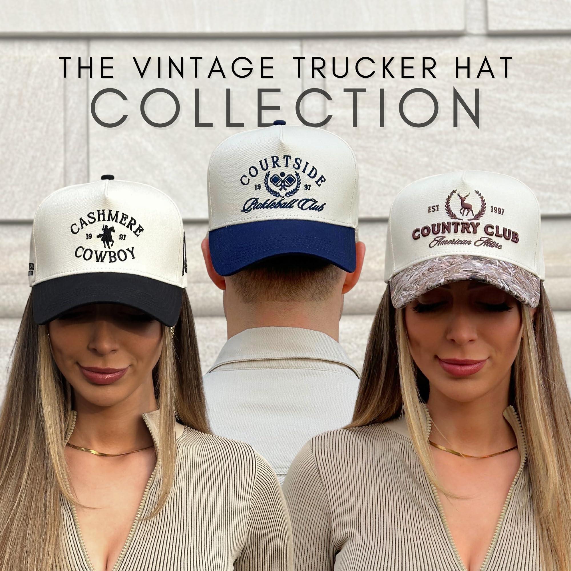 Vintage Western Trucker Hat | Men & Women | Country Cute Caps for Cowgirls Cowboys | Camo Denim Embroidered Cotton | Snapback - Image 7
