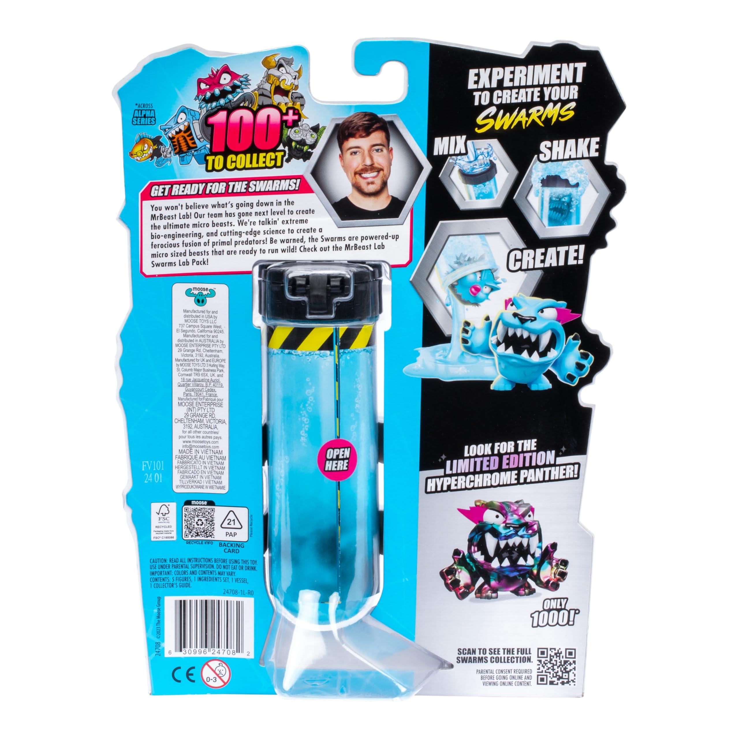 MrBeast Lab Swarms Lab Pack, Experiment by Adding Water, Shaking Test Tube & Revealing 5 PK of 1" MrBeast Collectible Characters, 100+ to Collect, Look Out for The Limited Edition Hyperchrome Panther - Image 7