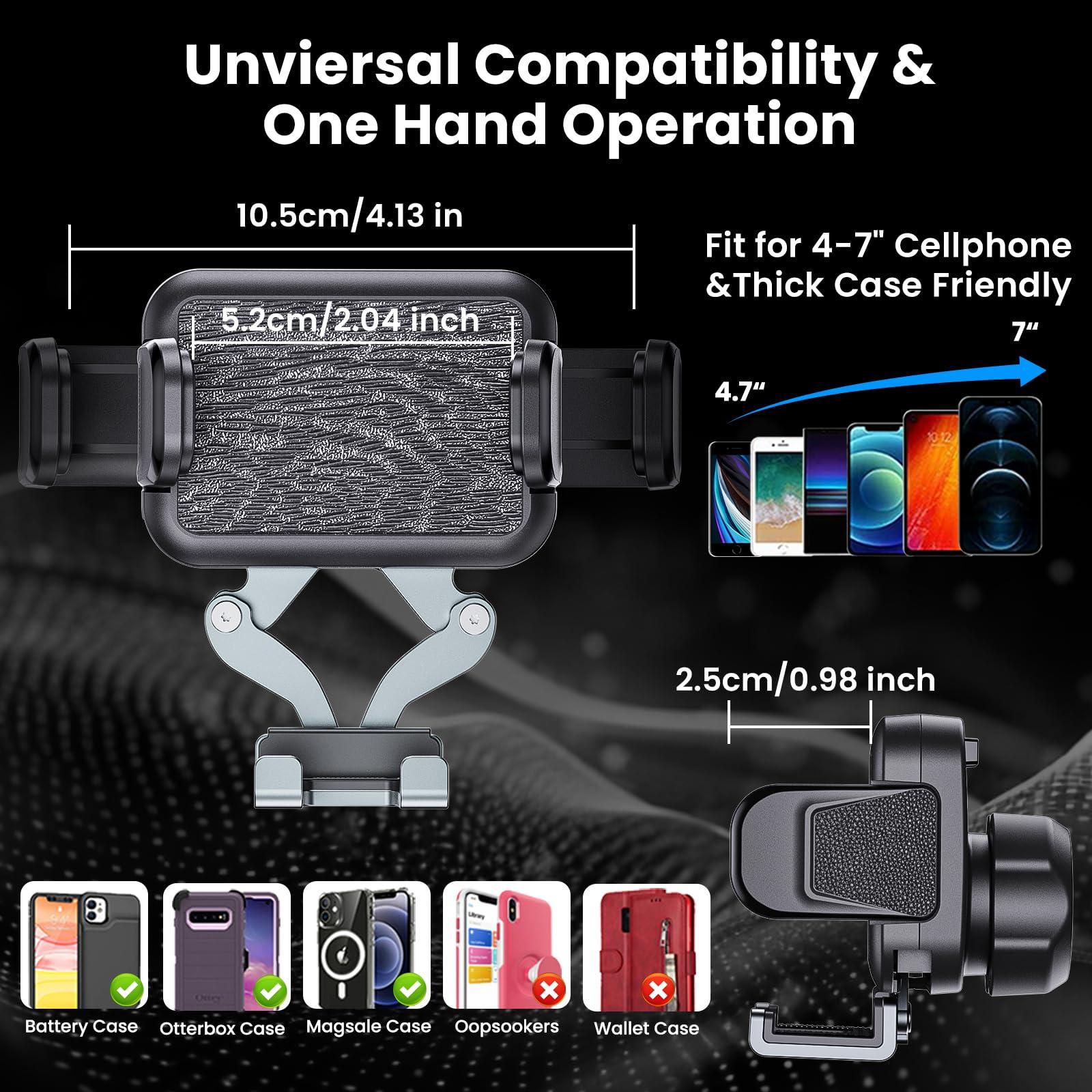 Kaishengyuan Upgraded Metal Phone Mount for Ram Truck 2019+, Dash Mount Cell Phone Holder Compatible with Dodge RAM 1500/2500/3500 & TRX, 360° Adjustable Adapter Phone Stand Fit for Most Smartphones - Image 4