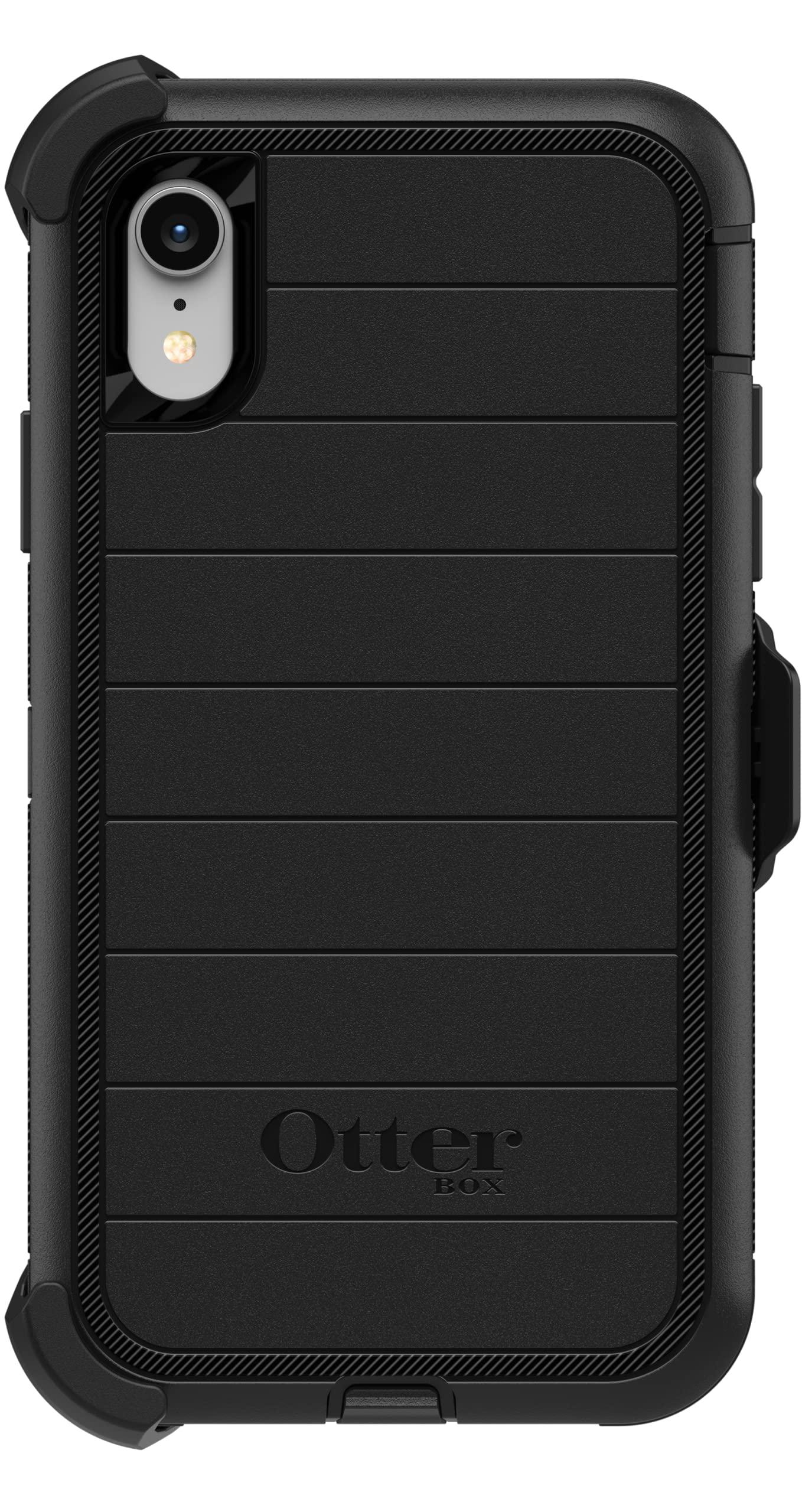 OtterBox iPhone XR Defender Series Case - BLACK, rugged & durable, with port protection, includes holster clip kickstand - Image 5