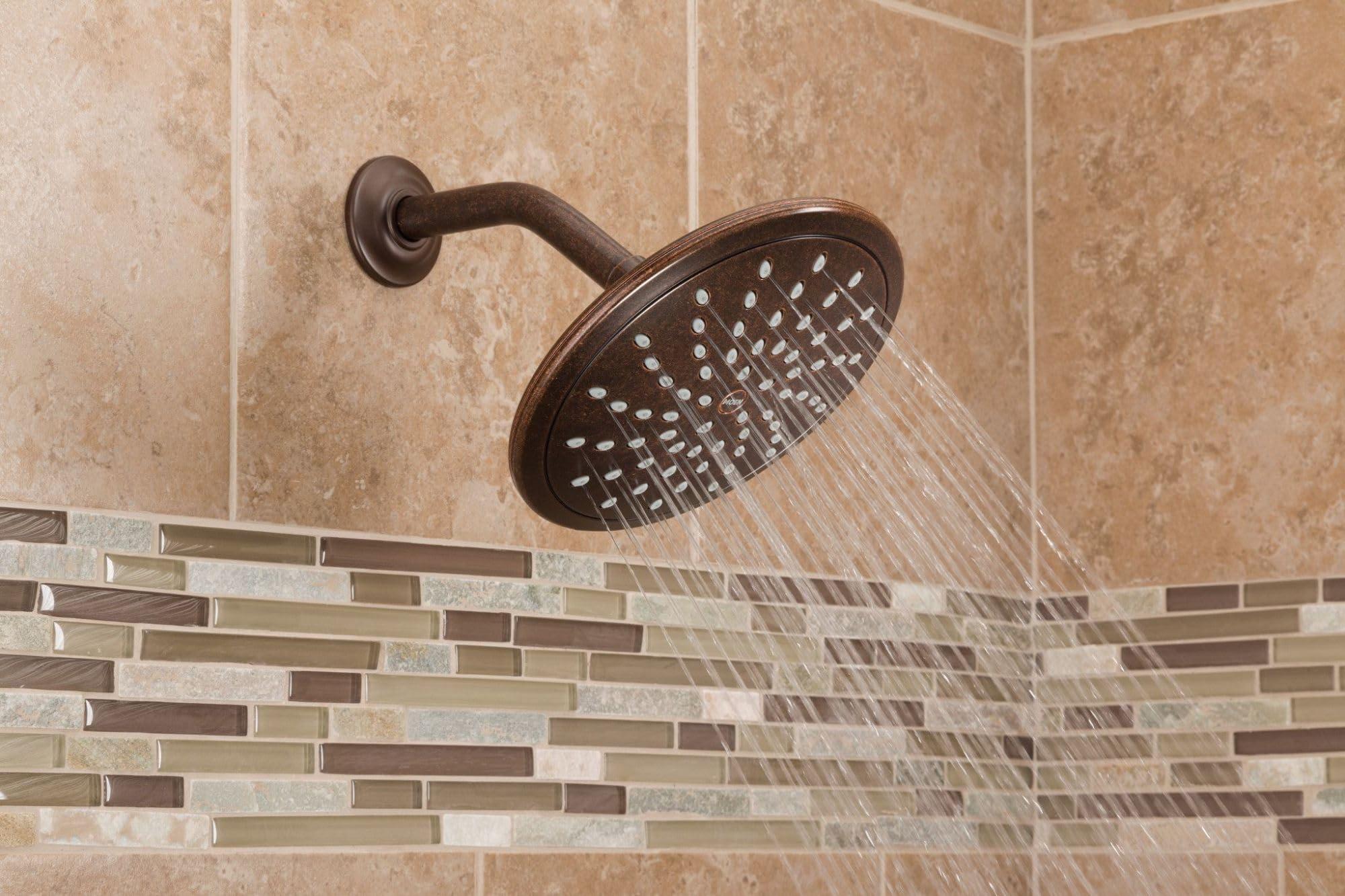 Moen Chrome Bathroom 8-Inch Wide Fixed Rainfall Showerhead, 6345 - Image 4