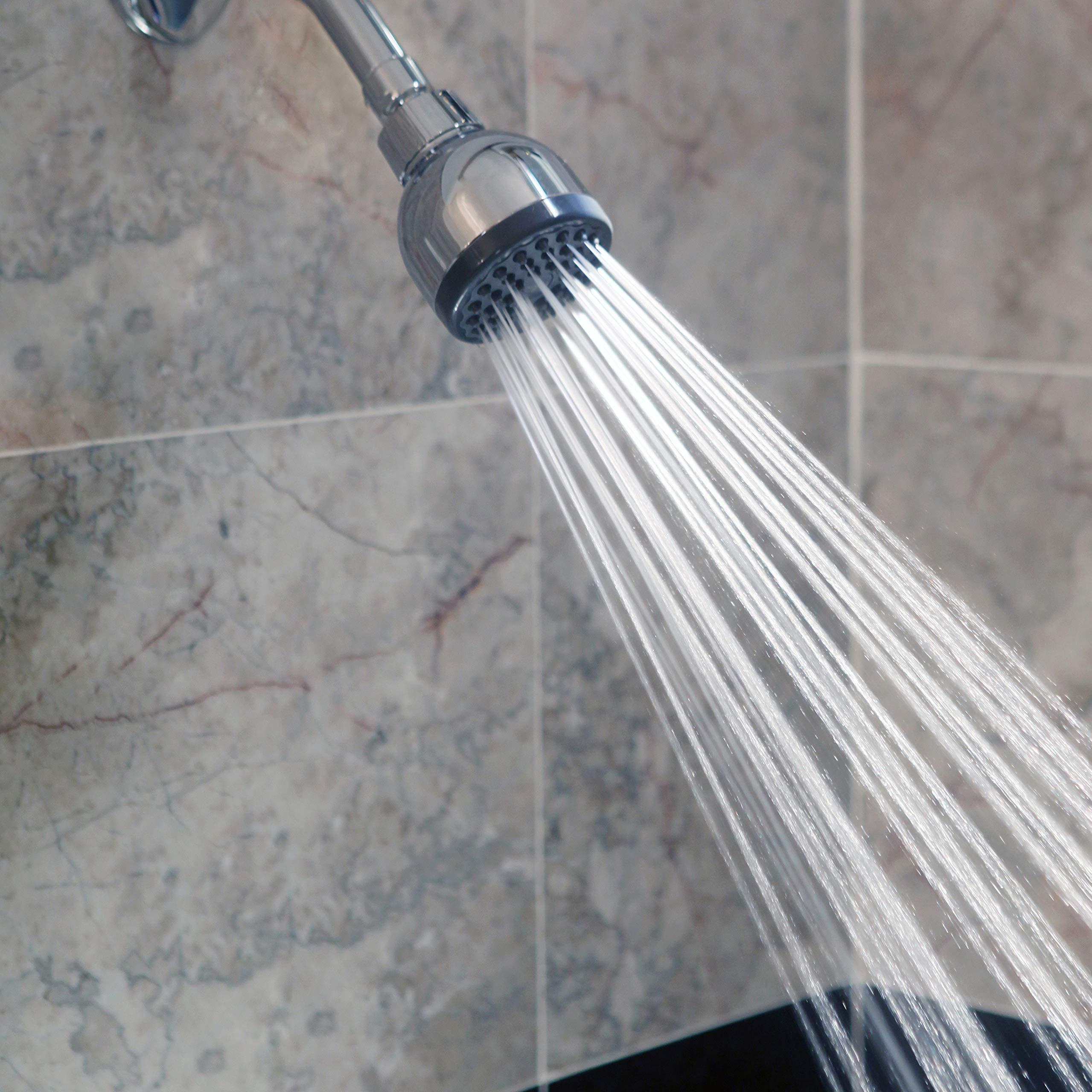 Aqua Elegante 3 Inch High Pressure Shower Head - Best Pressure Boosting, Wall Mount, Bathroom Showerhead For Low Flow Showers, 2.5 GPM - Chrome - Image 2