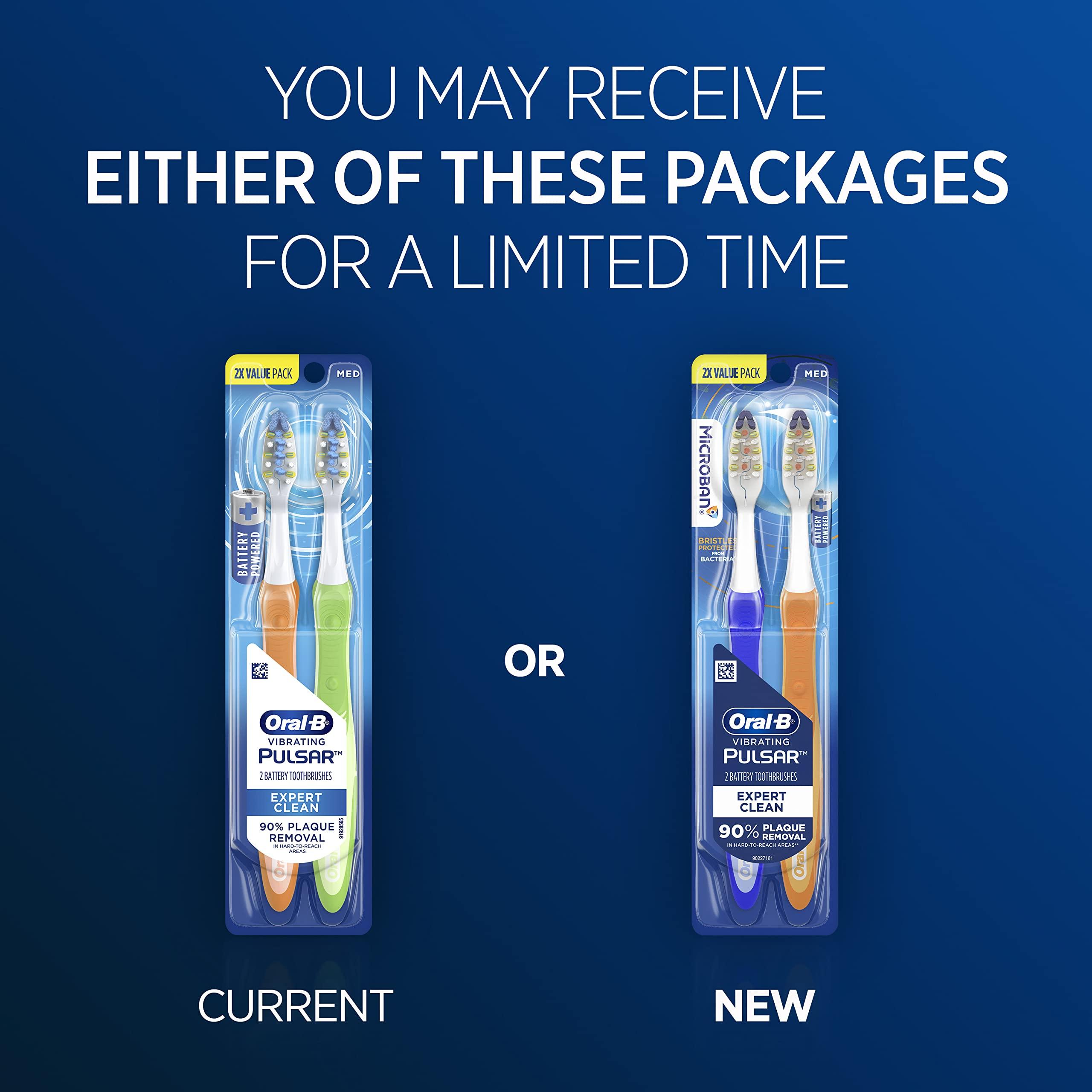 Oral-B Pulsar Expert Clean Battery Toothbrush, Medium, Tooth Brush Pack of 2, (Packaging may vary), Oral Care - Image 9