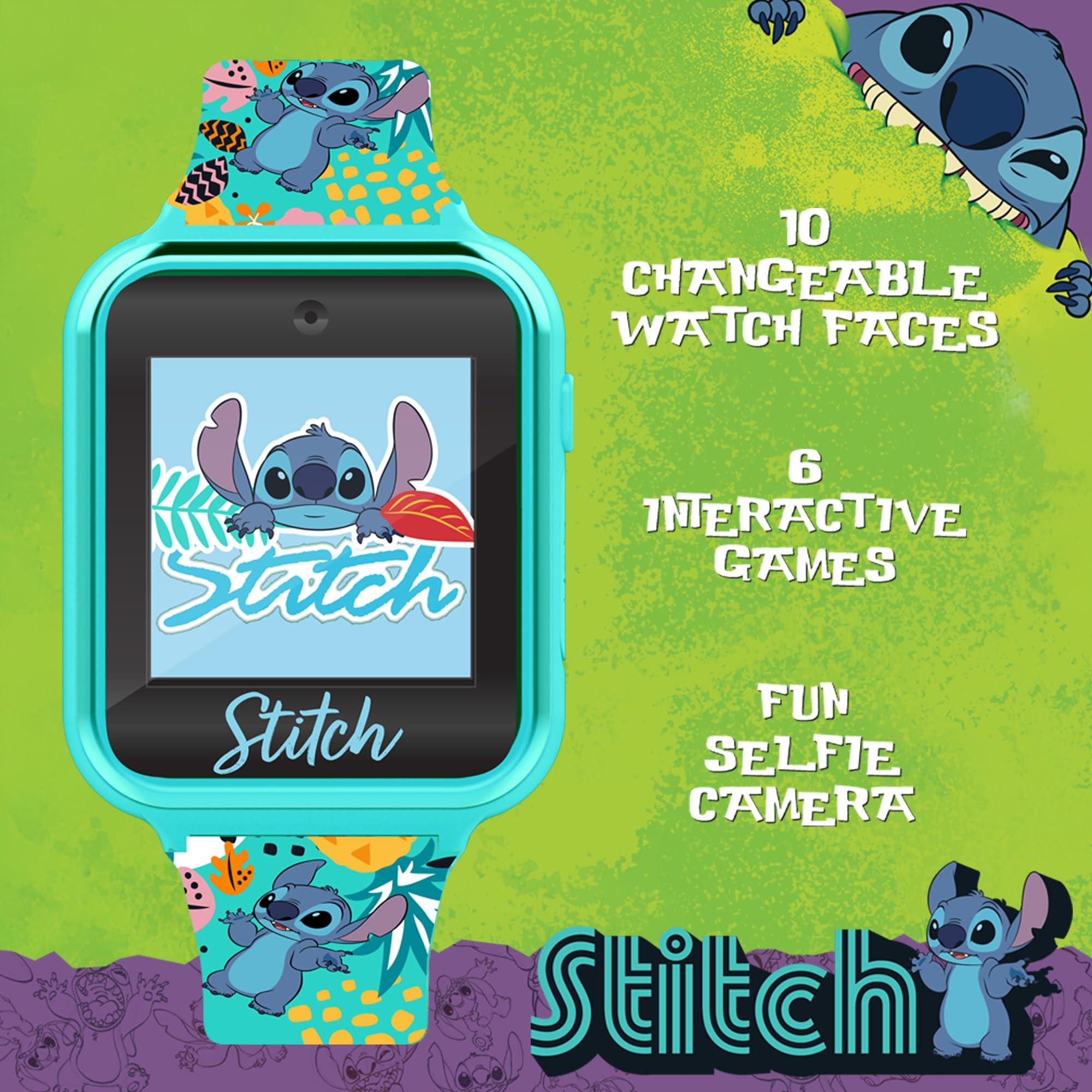 Disney Stitch Kids Smartwatch with Touchscreen, Camera, Games, Timer, Step Counter, Alarm & Calculator – Fun Interactive Watch with 10 Faces & Printed Silicone Strap – Fits Wrists 5.5" to 8" - Image 6