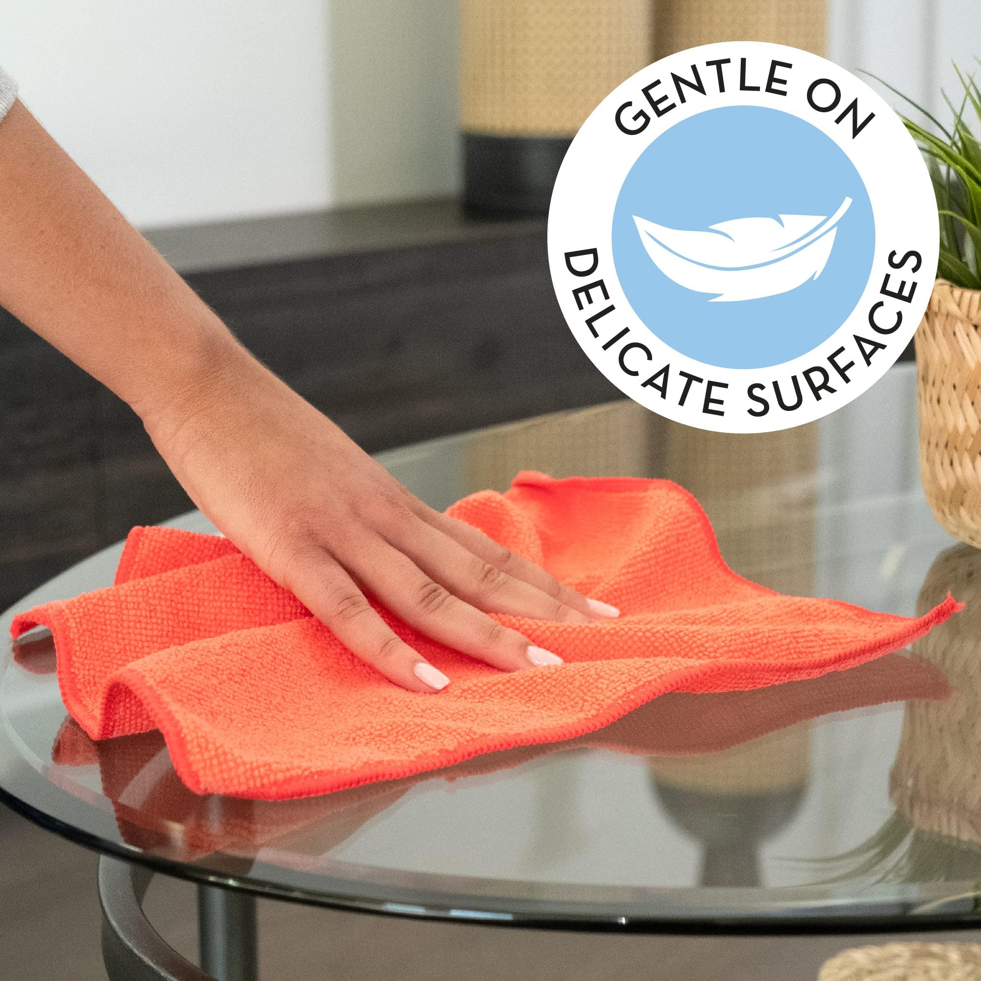 S&T INC. 50 Pack Microfiber Cleaning Cloth, Bulk Towels for Home, Reusable Microfiber Towels for Cars, Cleaning Rags, Assorted, 11.5 Inches x 11.5 Inches, 50 Count - Image 4