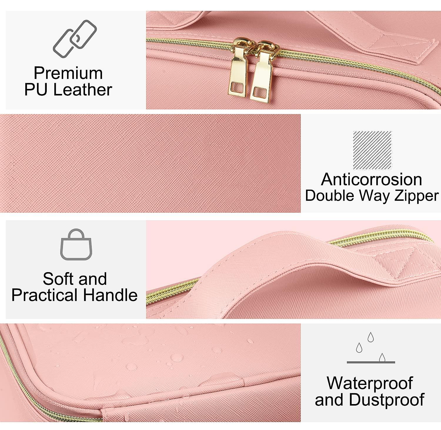Makeup Case with Lighted Mirror 3 Color Setting,Travel Makeup Bag with Led Mirror with Adjustable Divider,Light Up Makeup Bag Cosmetic Organizer for Makeup Brush,Makeup Accessories,Tools Case,Women - Image 7