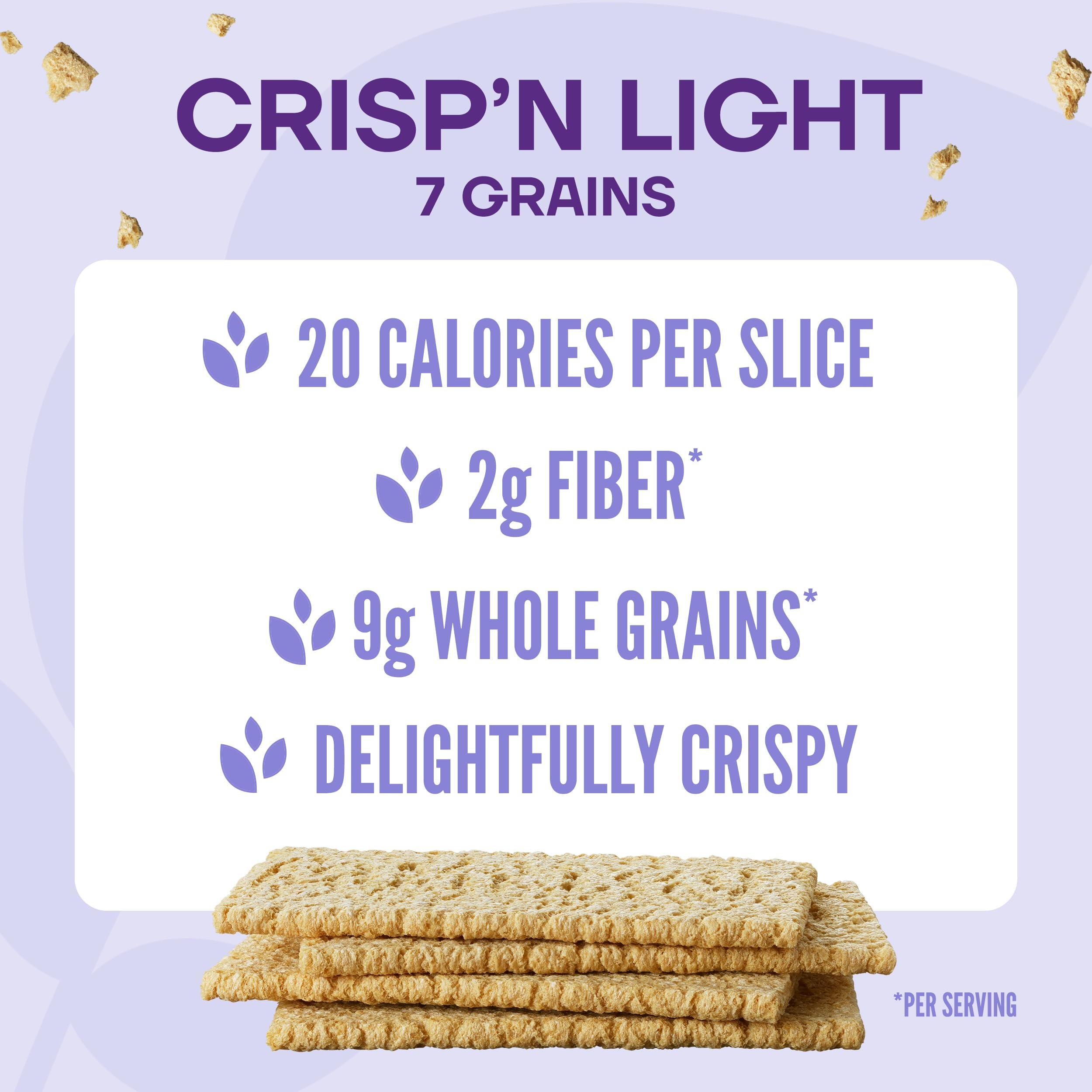 Wasa Crisp’n Light 7 Grains Crispbread, 4.9 oz (Pack of 4), Crackers, Non-GMO Ingredients, 7 Grain Blend, 20 Calories per Slice - Image 4