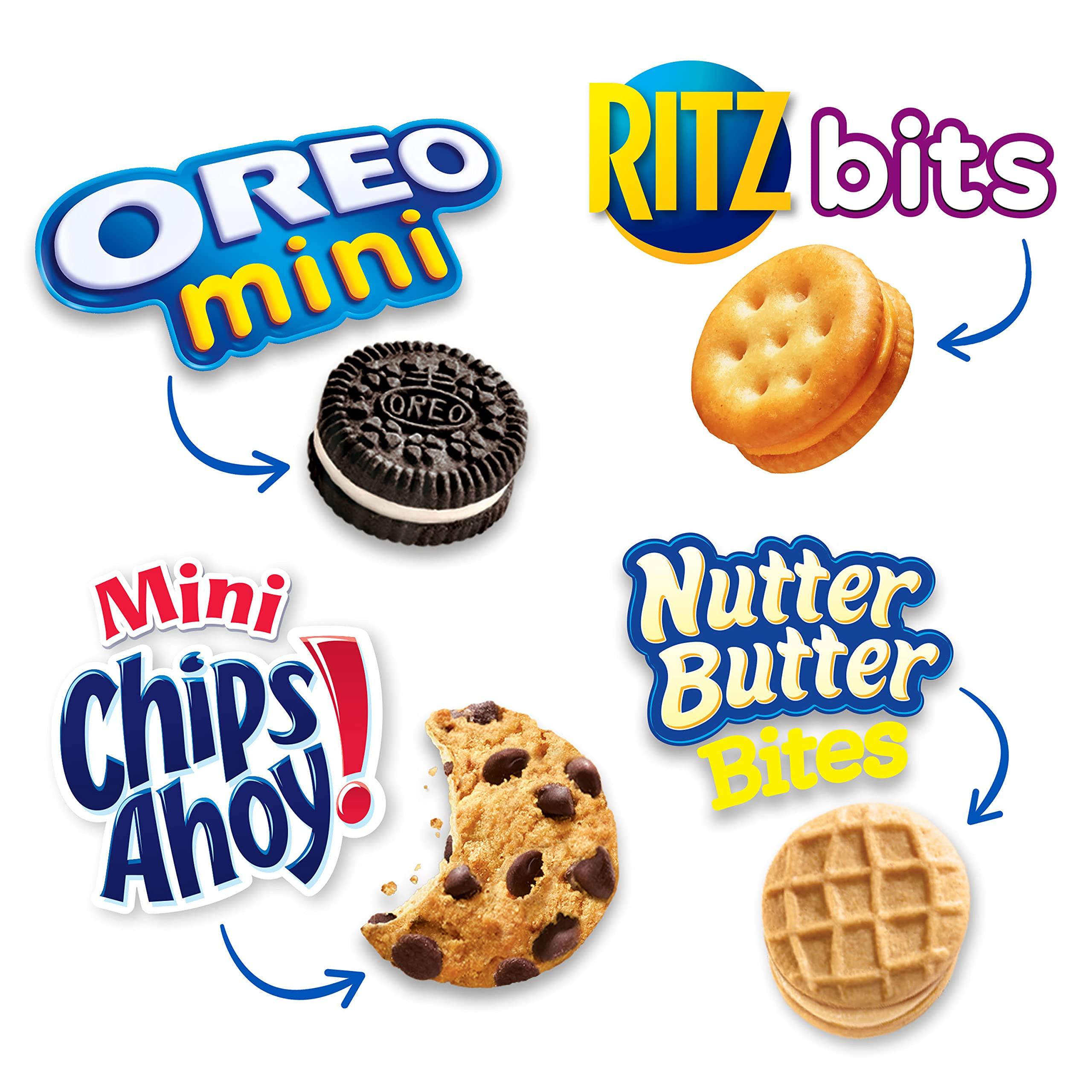 OREO Mini Cookies, CHIPS AHOY! Mini Cookies, Nutter Butter Bites & RITZ Bits Cheese Crackers Variety Pack, 15 Big Bags - Image 5