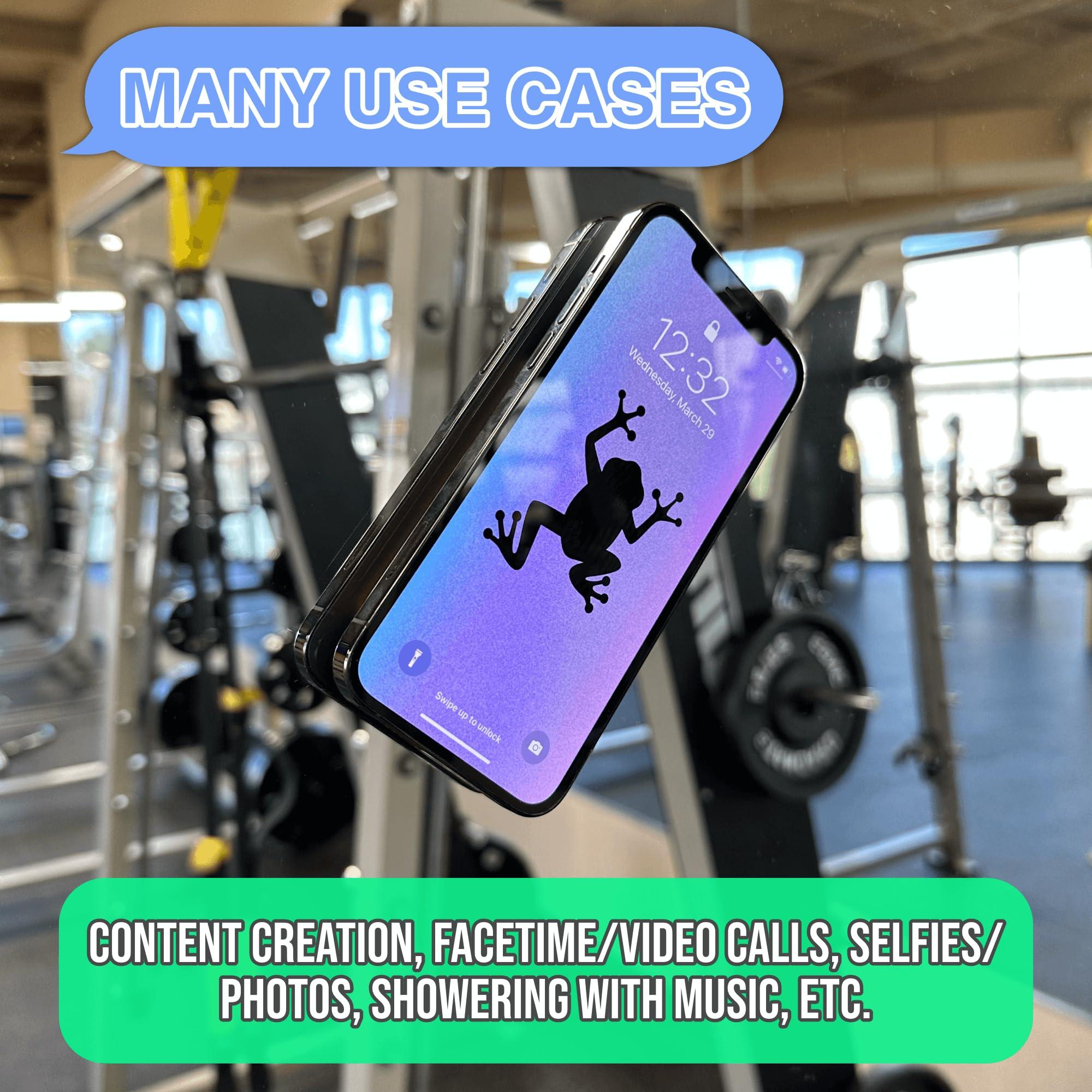 StickyGrippy Suction Phone Card Holder Mount, Phone Wallet, Silicon Adhesive Phone Accessory for iPhone and Android, Hands-Free Mirror Shower Phone Holder, TikTok Videos and Selfies (White) - Image 7