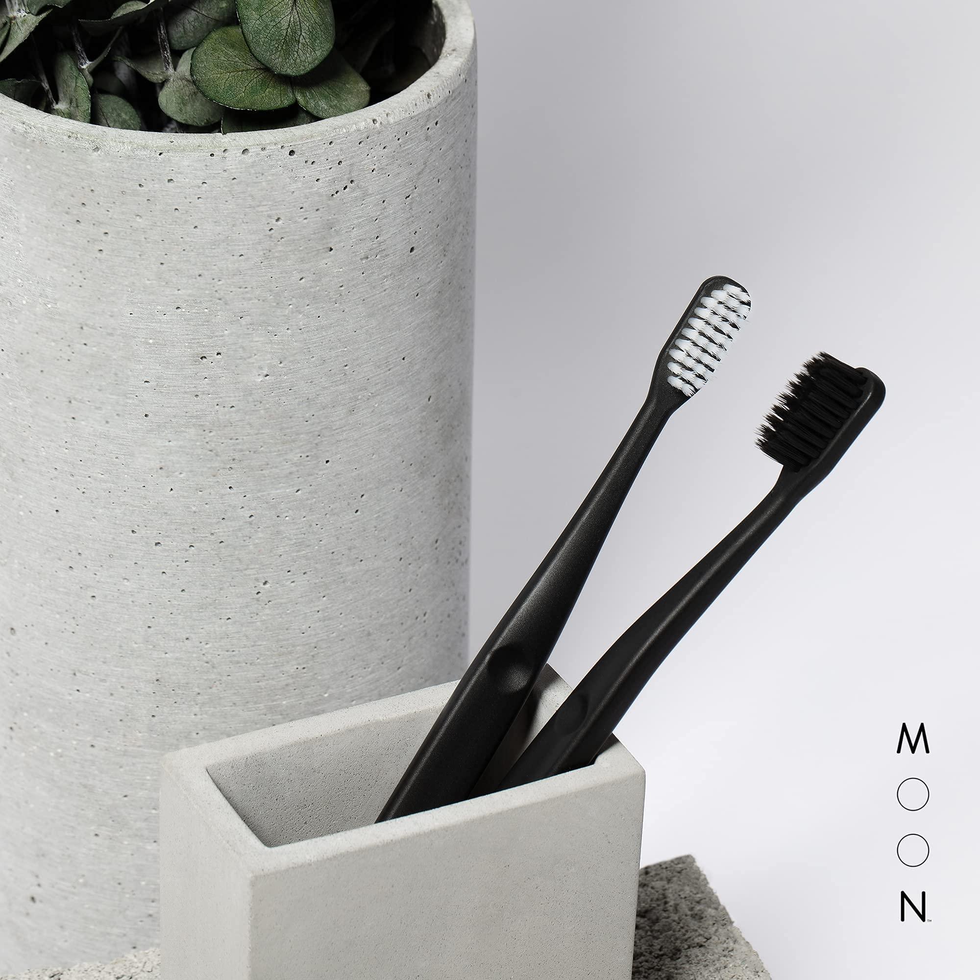 MOON Soft Bristle Toothbrush 2-Pack - Extra Soft Toothbrushes for Adults, Sensitive Gums & Teeth-Friendly - 720 Tapered Ultra-Fine Bristles per Brush for Gentle Deep Cleaning (2 Pack) - Image 9