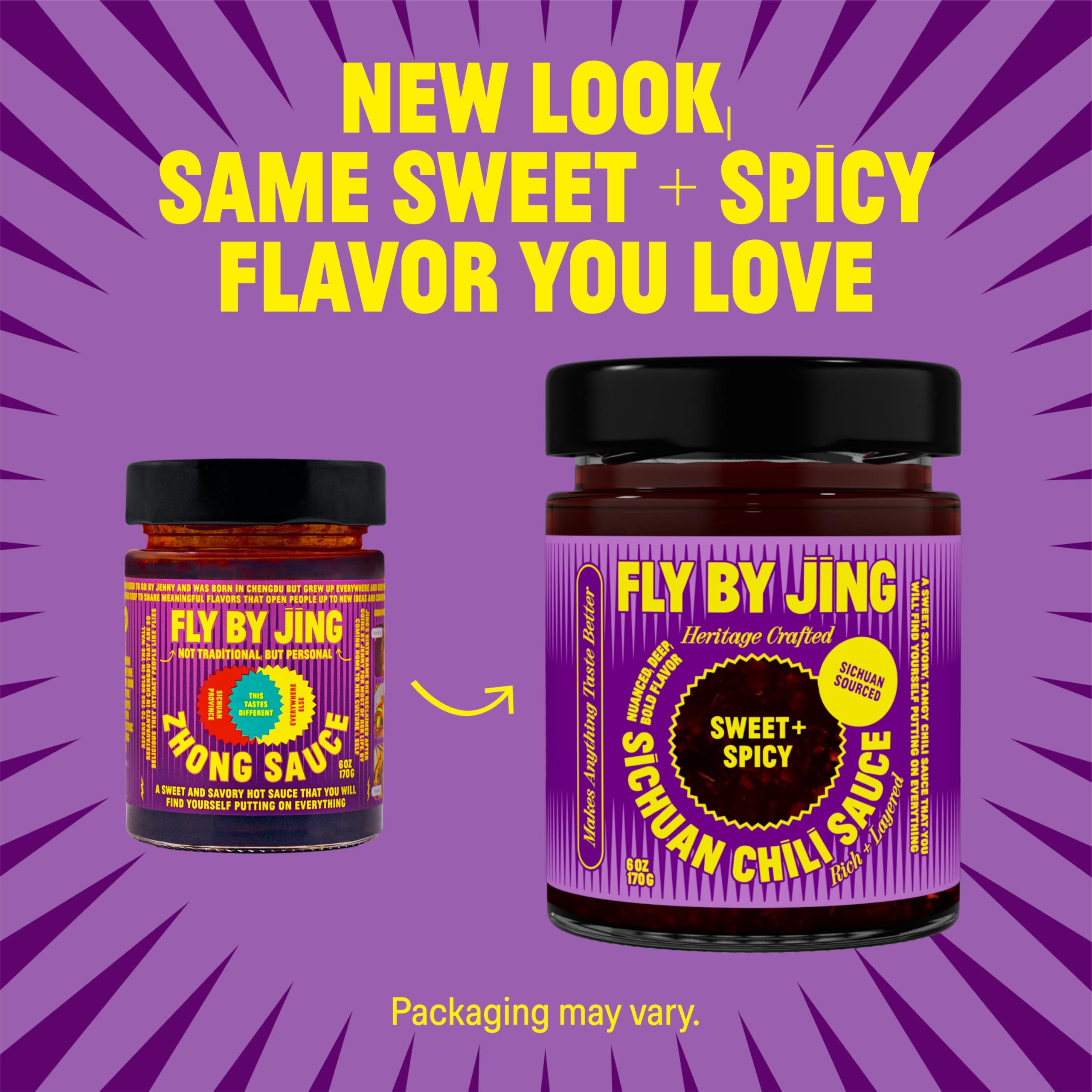 FLYBYJING Sweet+Spicy Sichuan Chili Sauce: Perfect for Noodles, Proteins, Veggies, Fish, Dumplings and Everything Else - Hot Sauce, Marinade and Glaze made w/Premium Chilis - Vegan, 6oz (Pack of 1) - Image 2