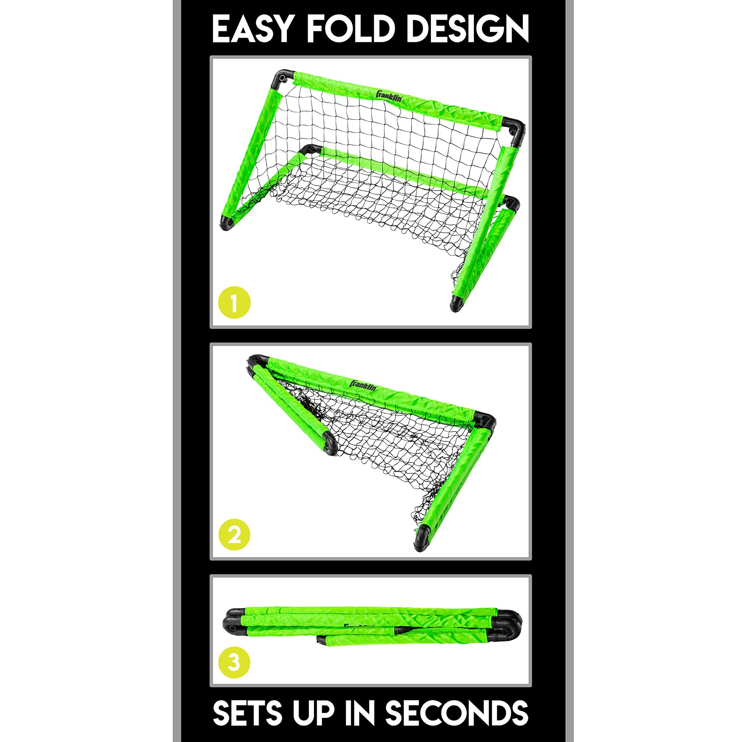 Franklin Sports Kids Mini Soccer Goal Set - Backyard + Indoor Mini Net and Ball Set with Pump - Portable Folding Youth Soccer Goal - Perfect Kids Toy - 36" x 24" - Image 5