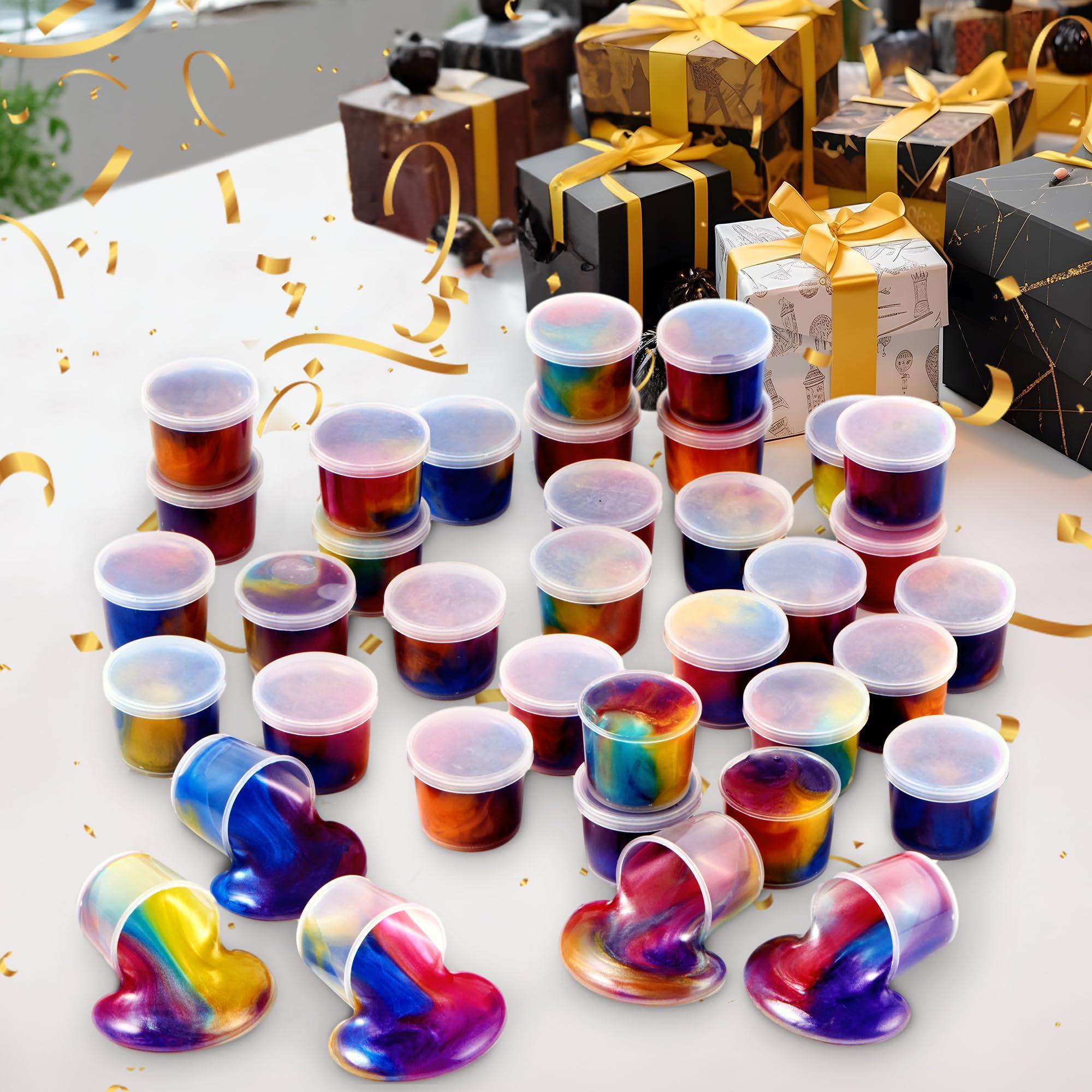 JOYIN Slime Party Favors, 36 Pack Galaxy Slime Cup - Stretchy, Non-Sticky, Mess-Free, Stress Relief, and Safe - Toys for Girls and Boys - Classroom Reward, Party Supplies - Image 2
