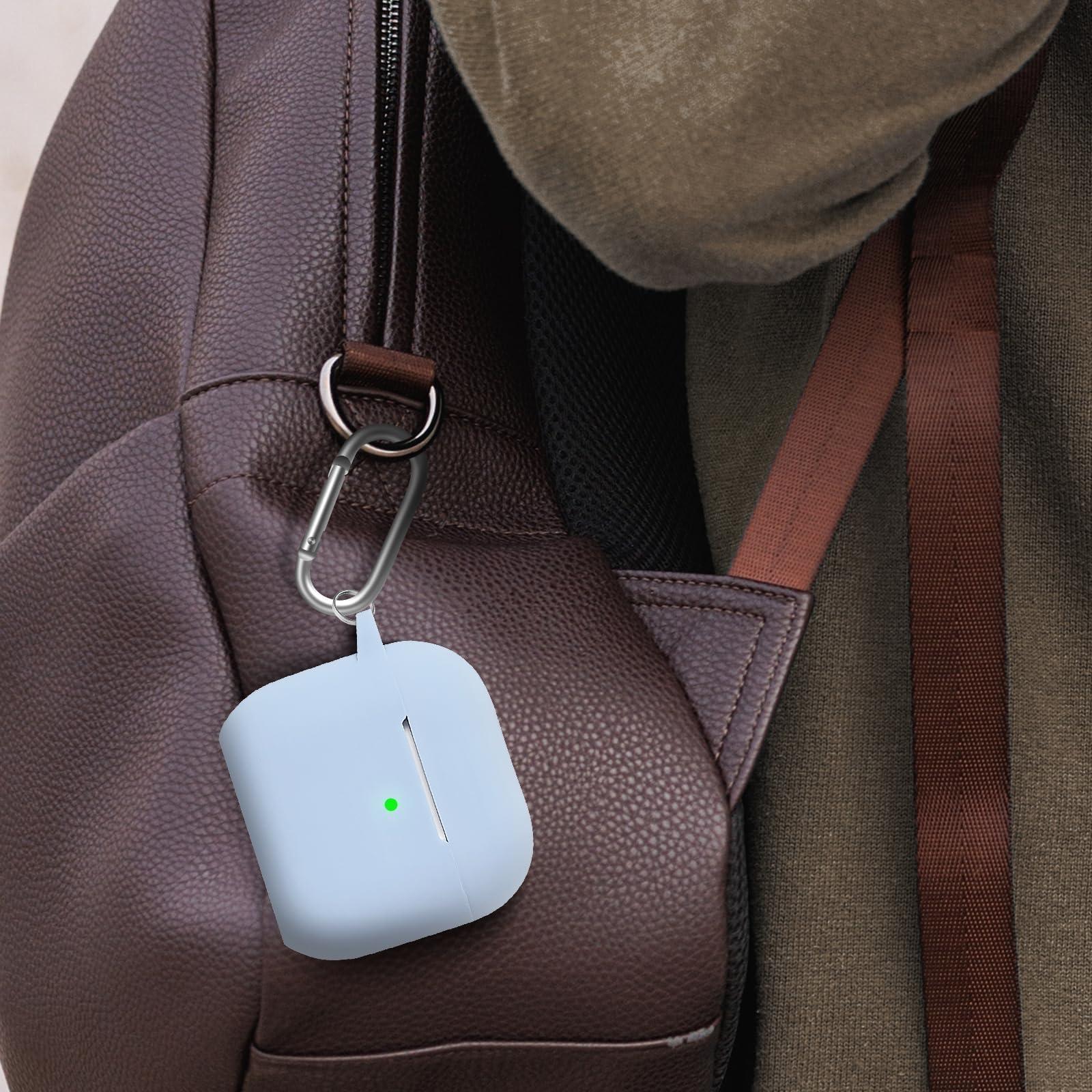 Woyinger for Airpods 4th Case Cover, Soft Silicone Case with Cleaner Kit, Keychain, Full Protection for Men and Women, Compatible with AirPods 4th Generation (Lilac) - Image 5