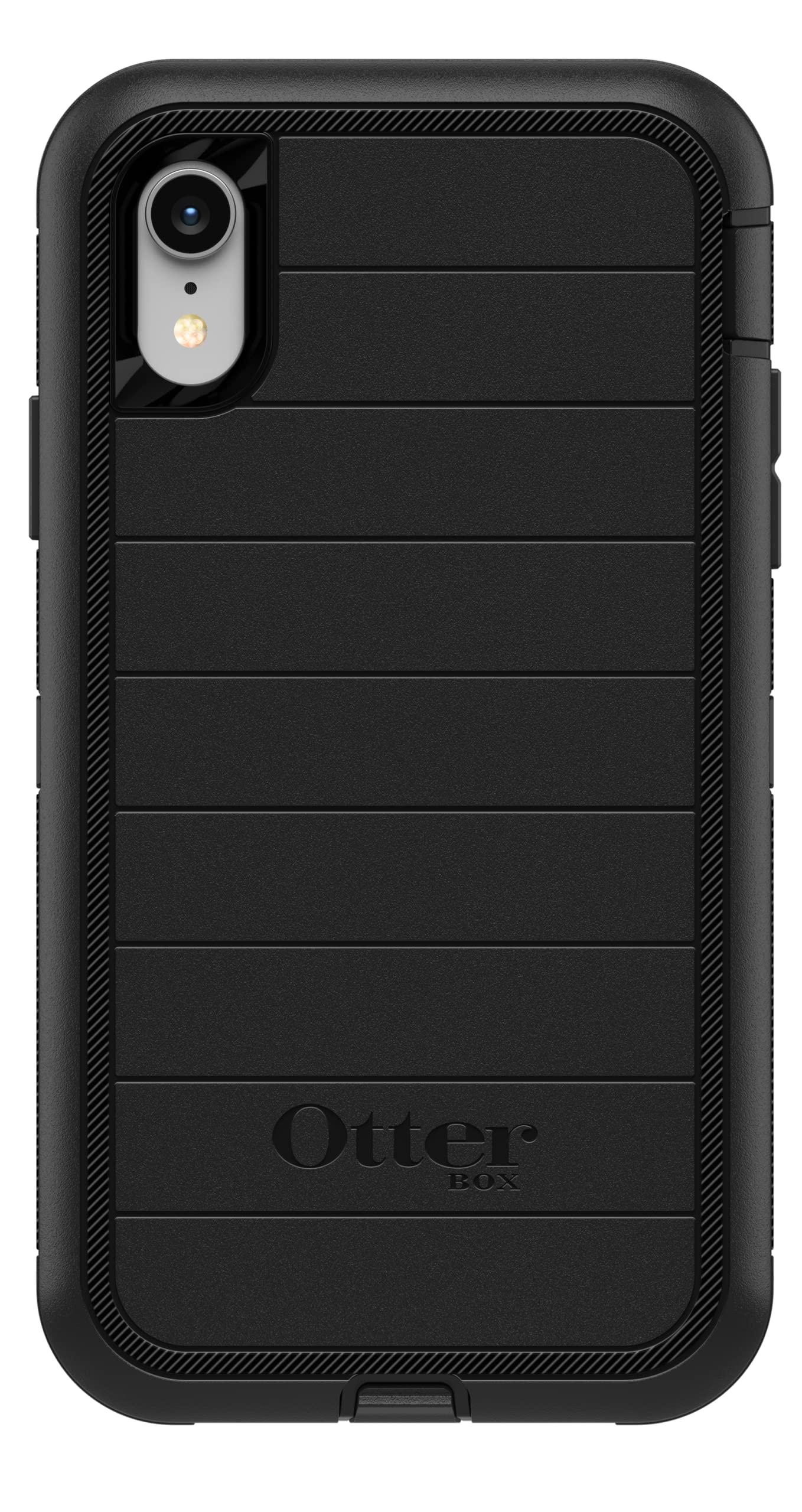 OtterBox iPhone XR Defender Series Case - BLACK, rugged & durable, with port protection, includes holster clip kickstand - Image 3
