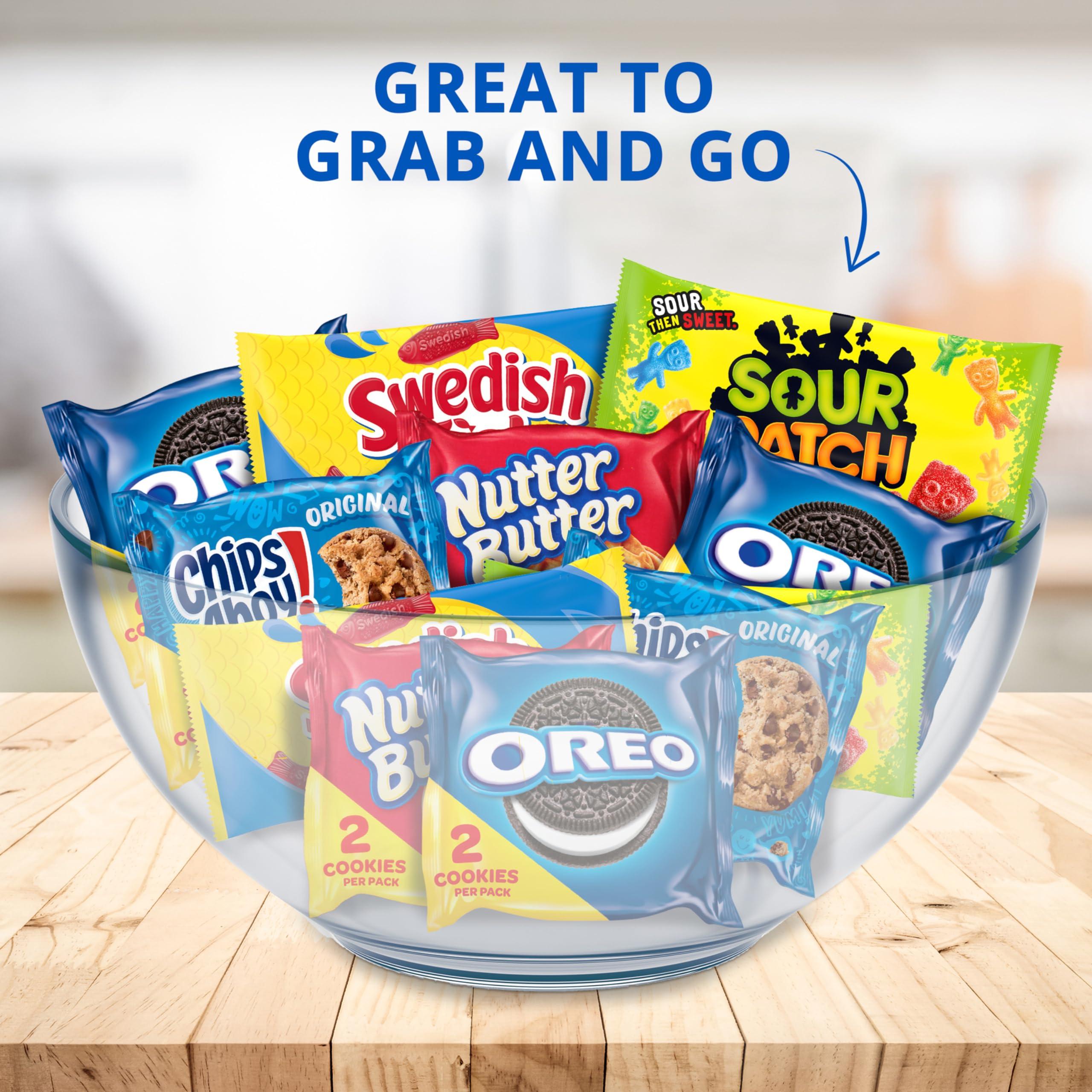 OREO, CHIPS AHOY!, Nutter Butter, SOUR PATCH KIDS & SWEDISH FISH Cookies & Candy Variety Pack, 40 Snack Packs - Image 5