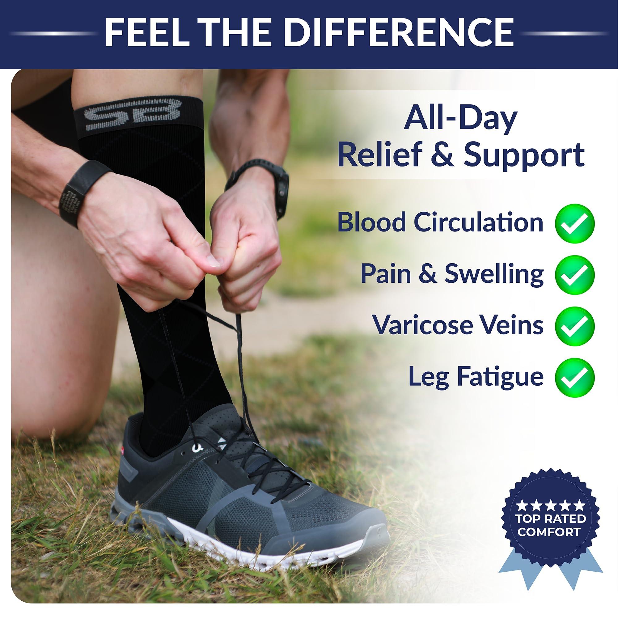 SB SOX Compression Socks for Men & Women (20-30 mmHg) - Best Support Stockings for Travel, Medical, and Sports - Perfect for Everyday Wear - Image 2