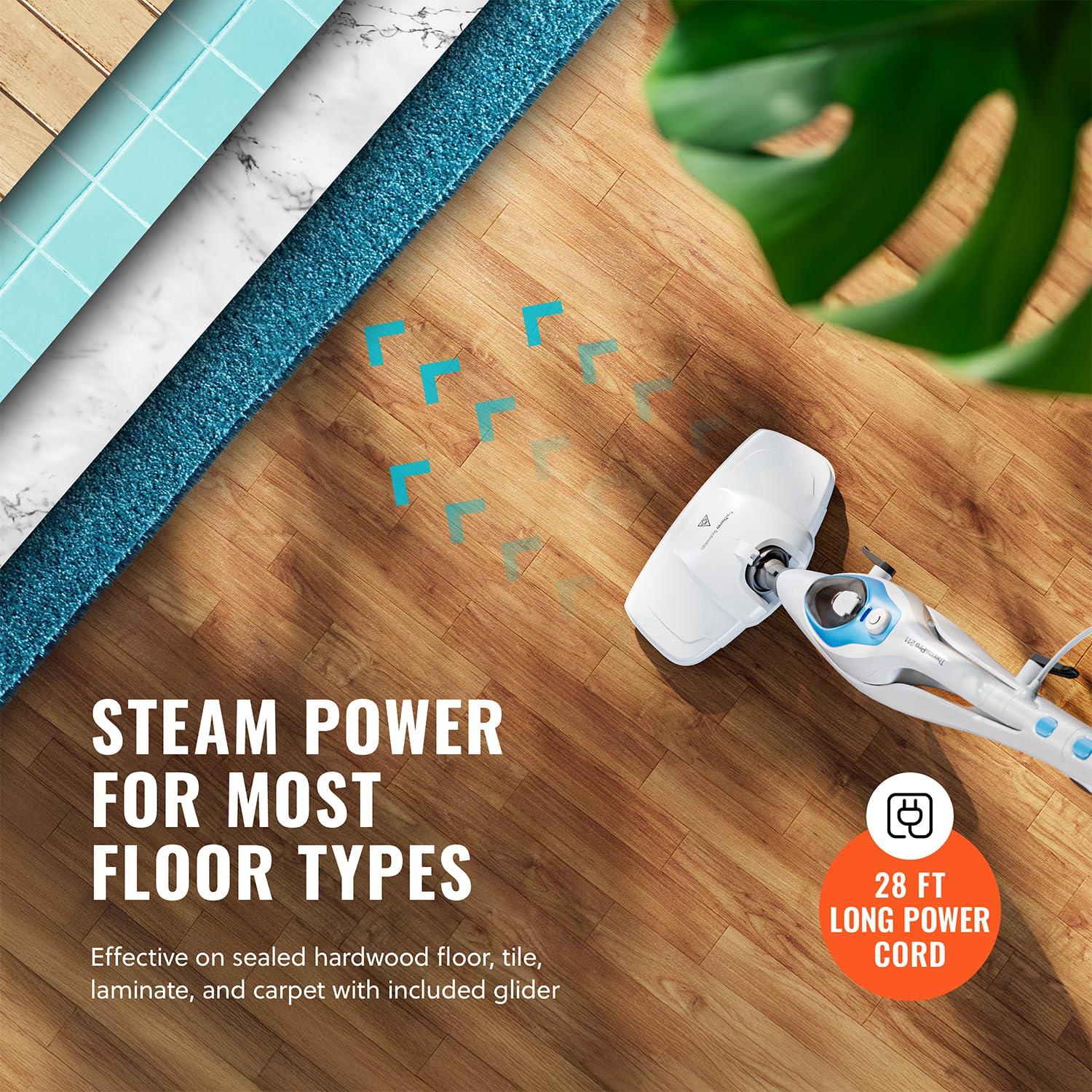 PurSteam 10-in-1 Steam Mop, Floor Steamer with Detachable Handheld Steam Cleaner for Tile, Hardwood Floors - Image 5