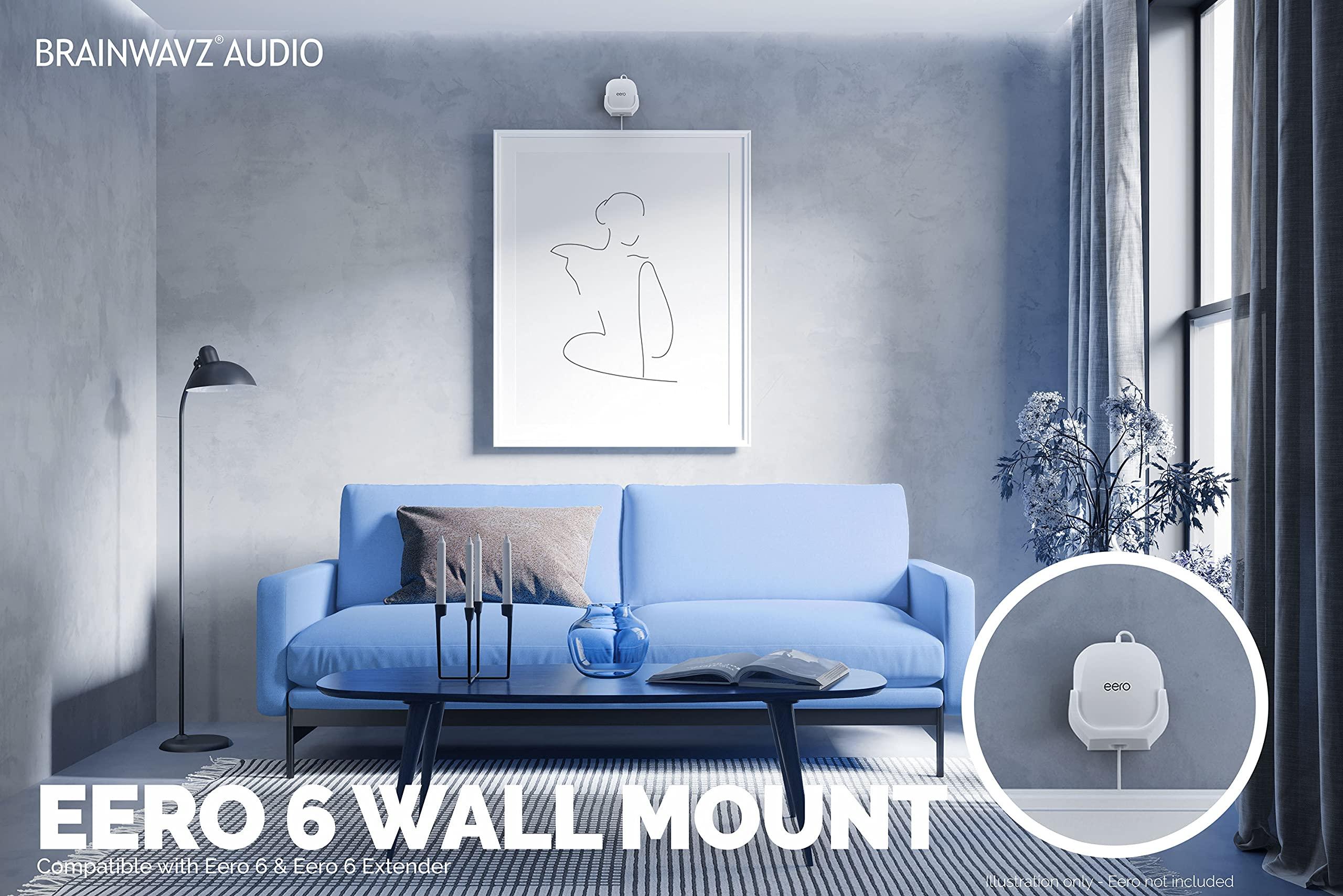 Screwless Wall Mount for Eero 6 Mesh WiFi Holder, Custom Design (NOT Compatible with Eero Pro 6 / Beacon), Strong VHB Adhesive, No Tools, No Mess, White by Brainwavz - Image 5